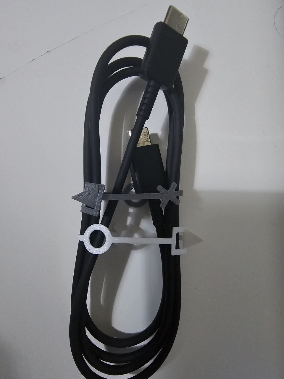 USB-C Cable Ties with PlayStation Symbols