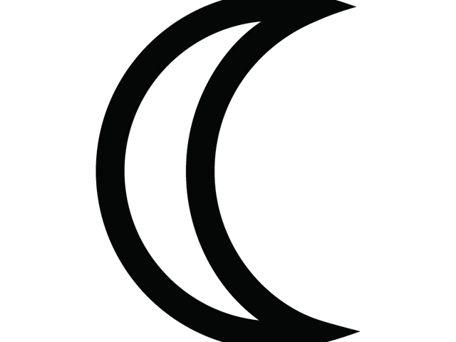 Moon astronomical symbol / Astronomický symbol Měsíce