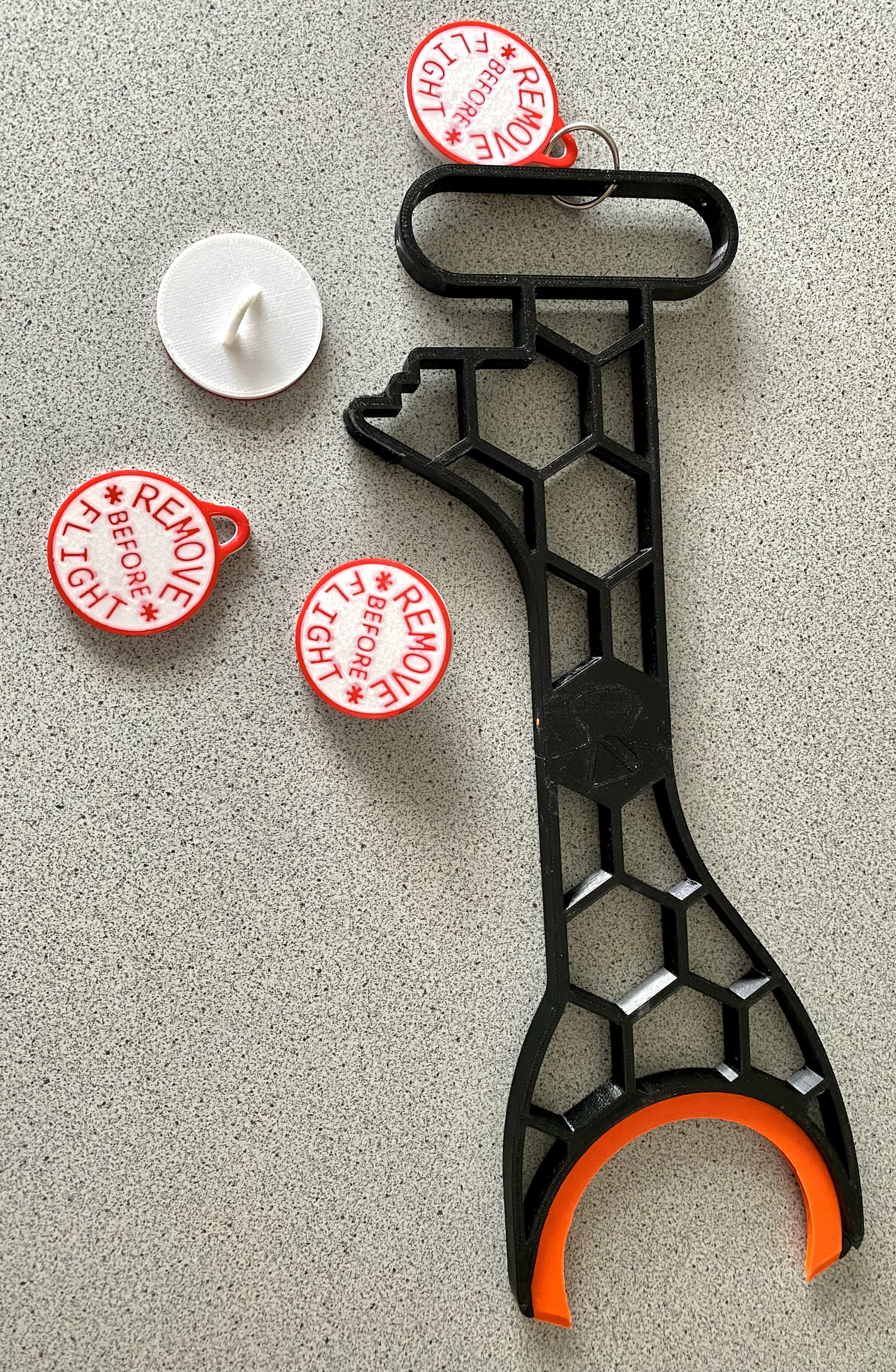 Remove-Before-Flight Round Button
