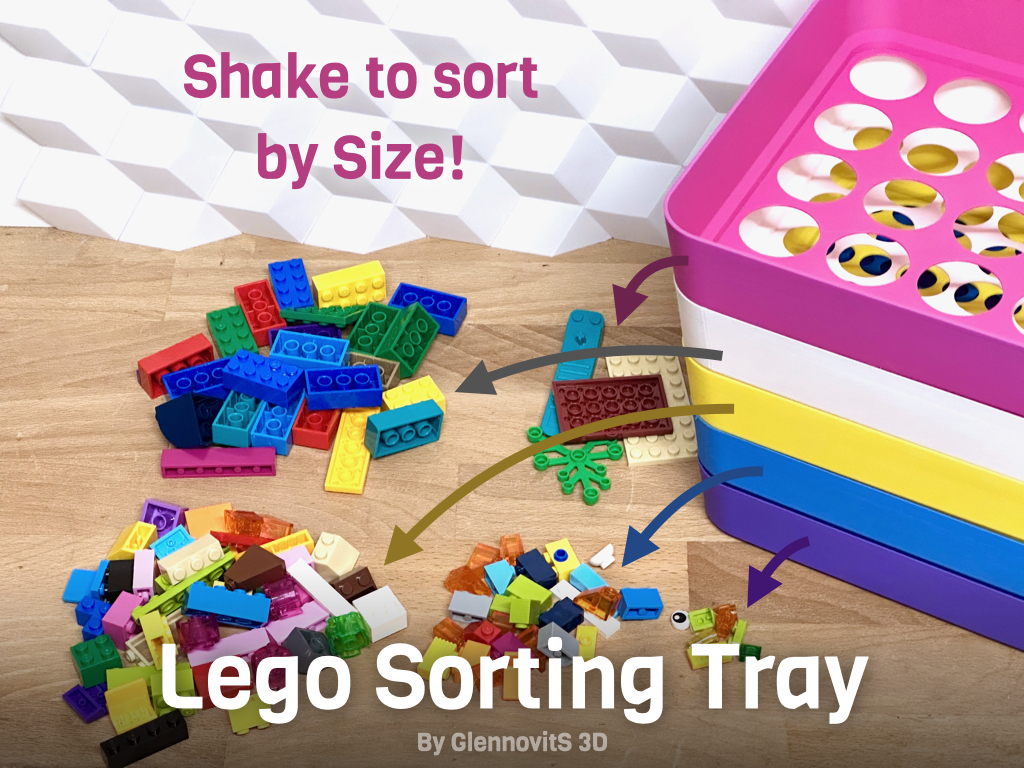 Miniatura 2 do modelo 3D Lego Sorting Tray (stackable compact brick organizer)