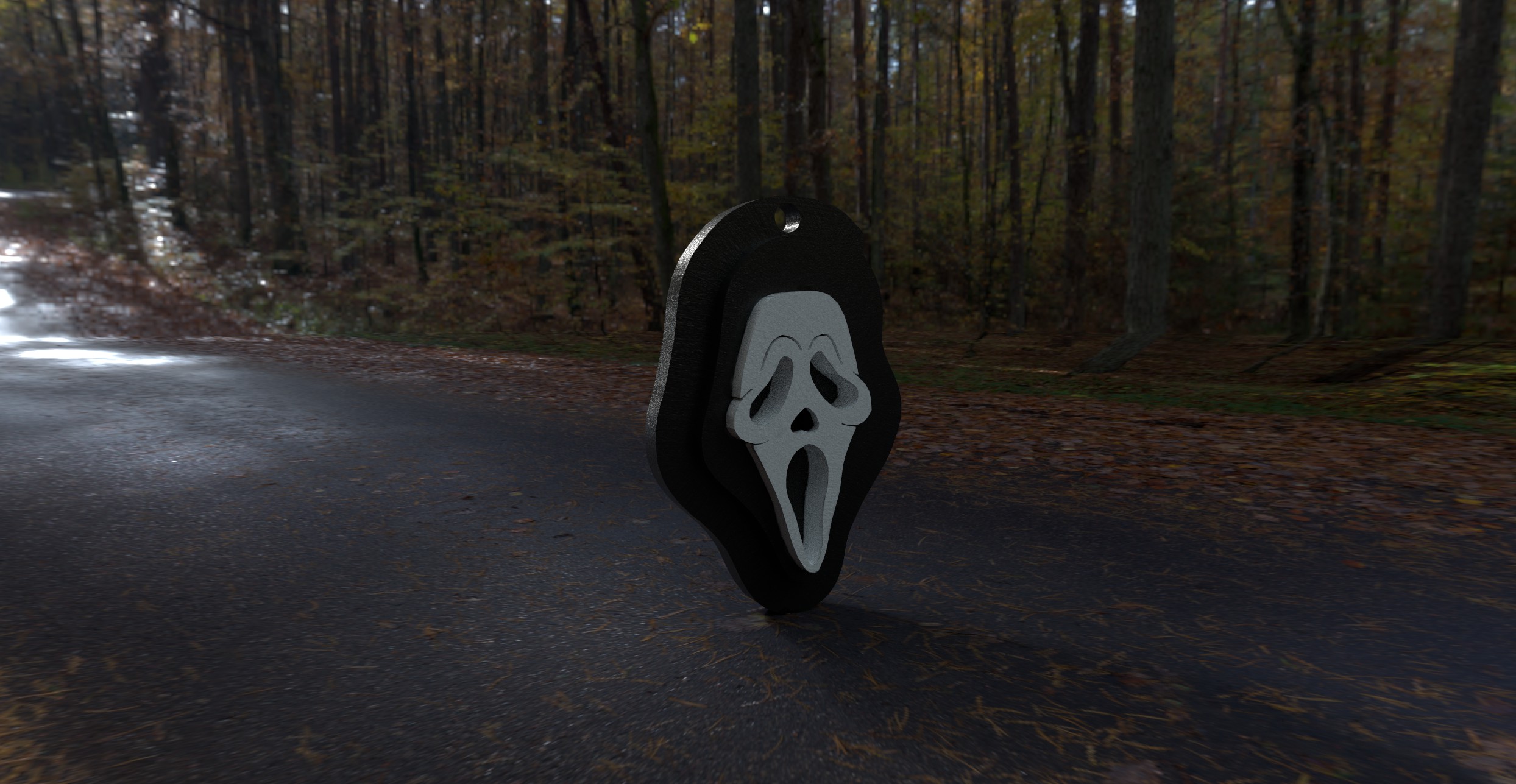 Miniatura 2 do modelo 3D Ghost Face Keychain