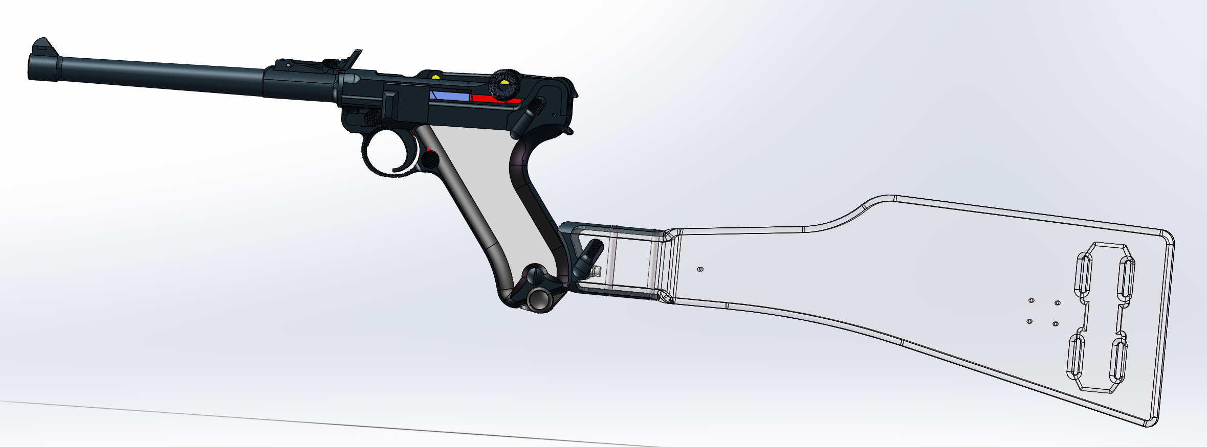 Stock Head for luger P08