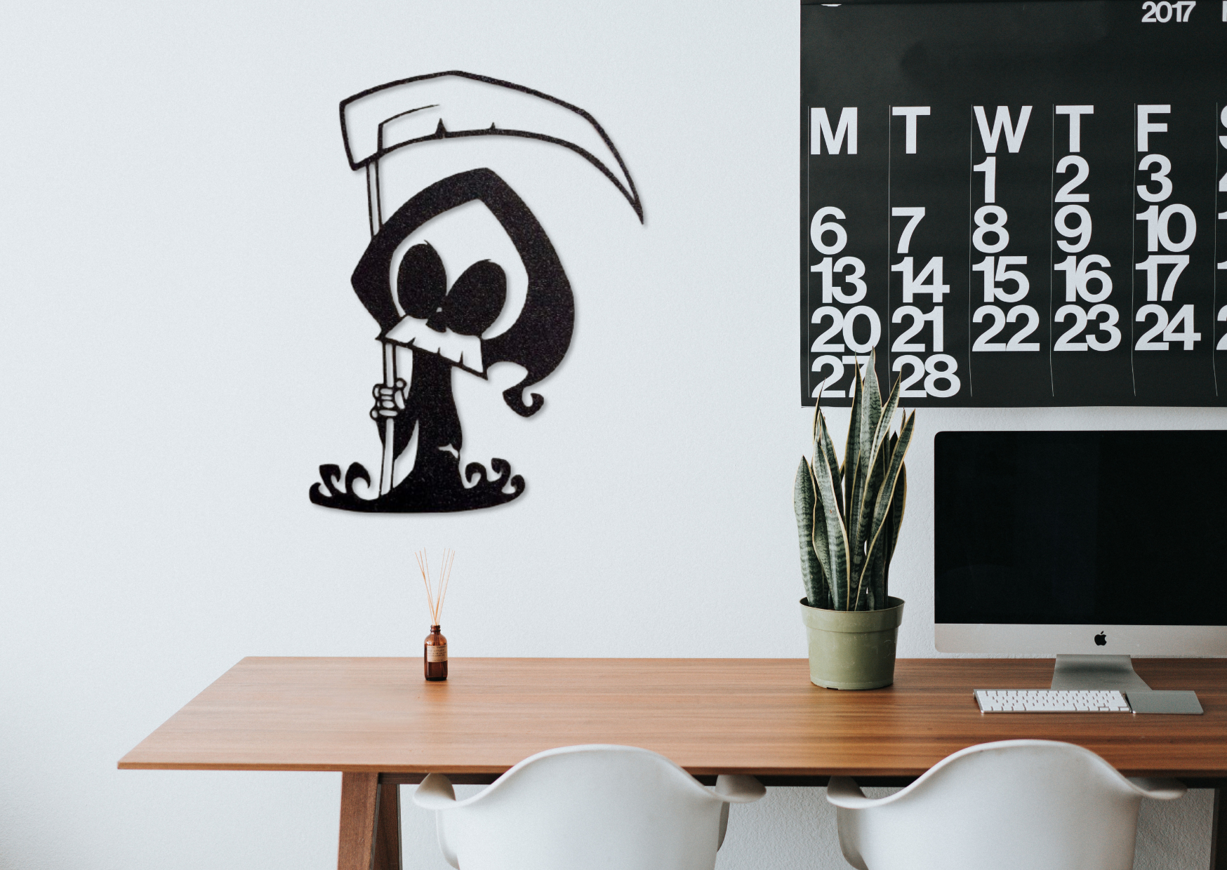 Halloween Death Cartoon Wall Art