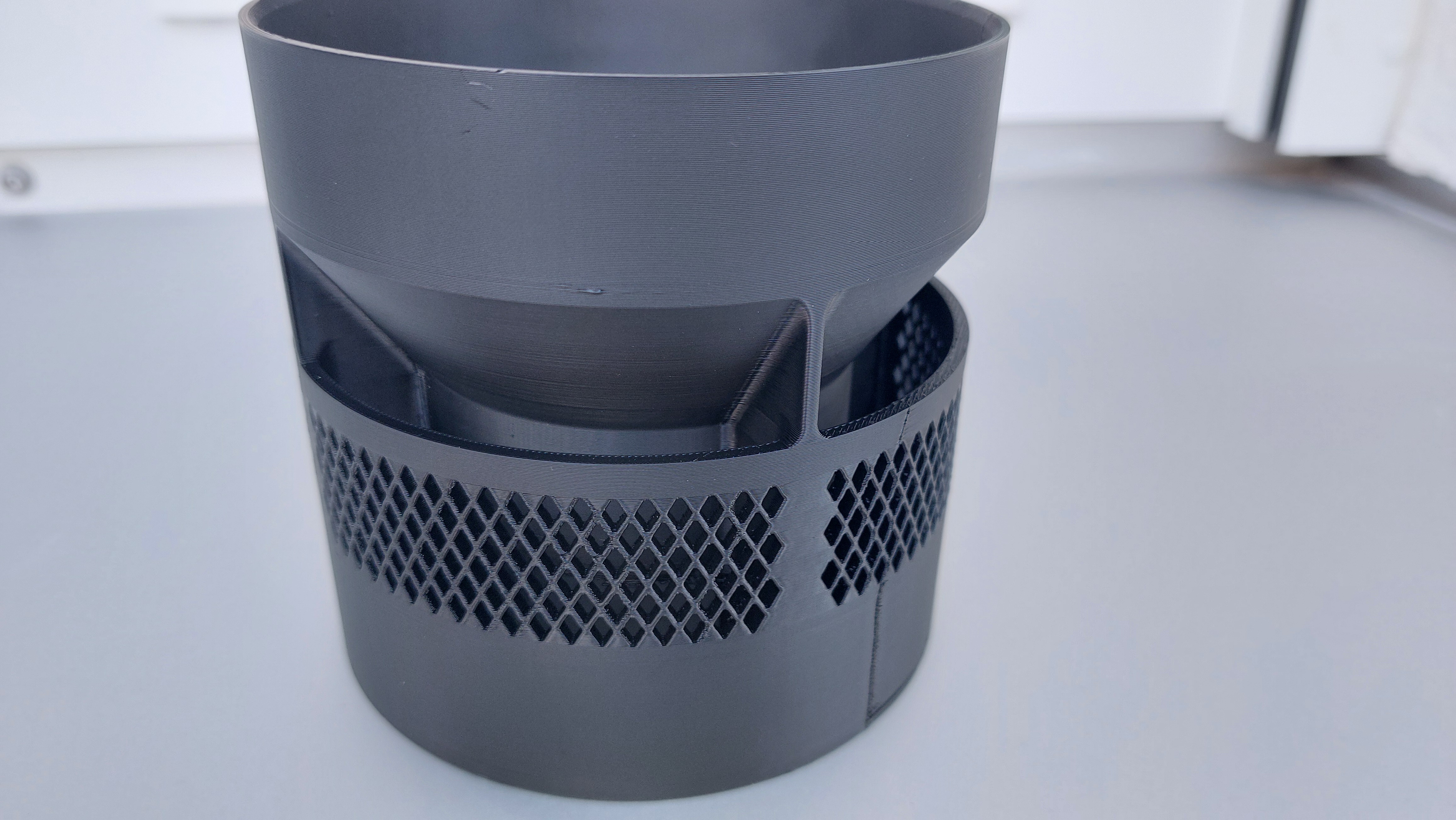 Calmed inflow for rainwater cisterne DN200 with reduction (DE: beruhigter Zulauf Zisterne)