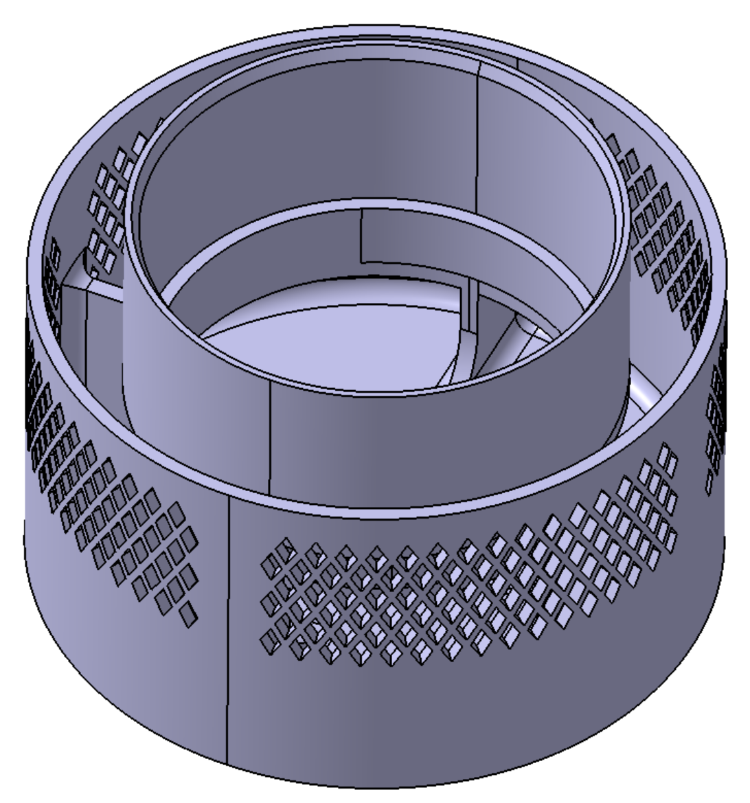 Calmed inflow for rainwater cisterne DN125 (DE: beruhigter Zulauf Zisterne)
