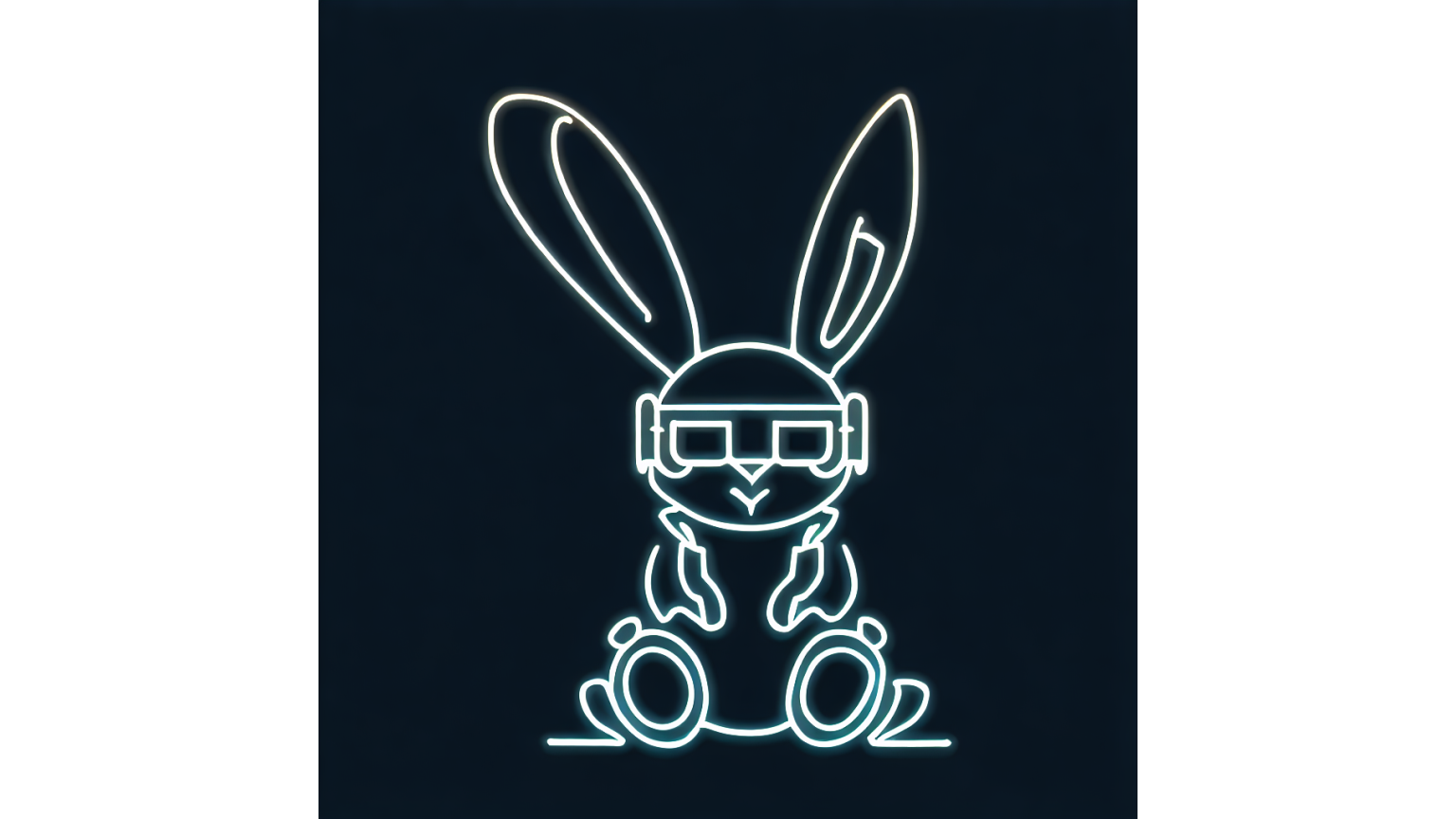 Techno Bunny Stencil Art