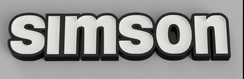 Simson Schriftzug- Lampe