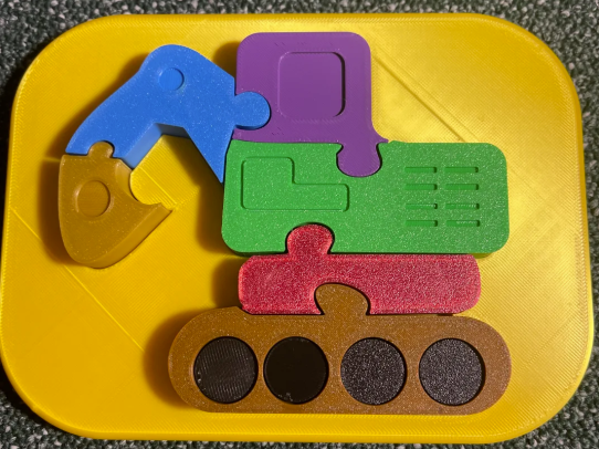 Excavator puzzle for kids