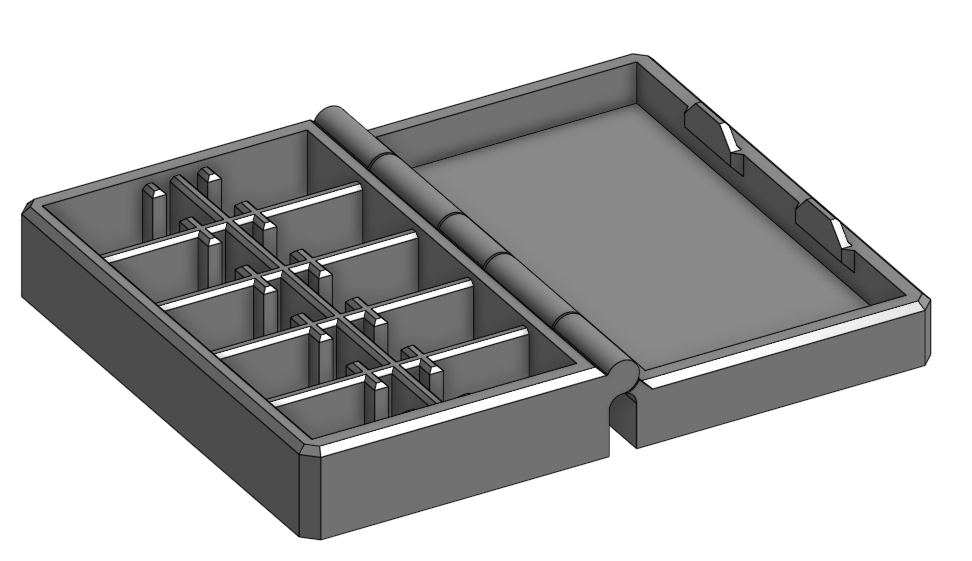Print-in-Place miniature box V1: fixed subdivision