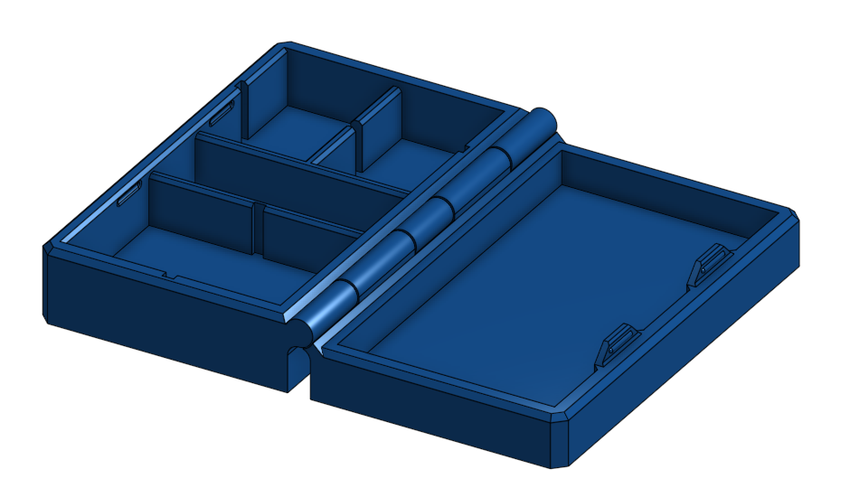 Print-in-Place miniature box V2: flexible subdivision