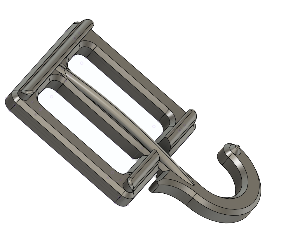 Miniatura 3 do modelo 3D Backpack Strap Hook