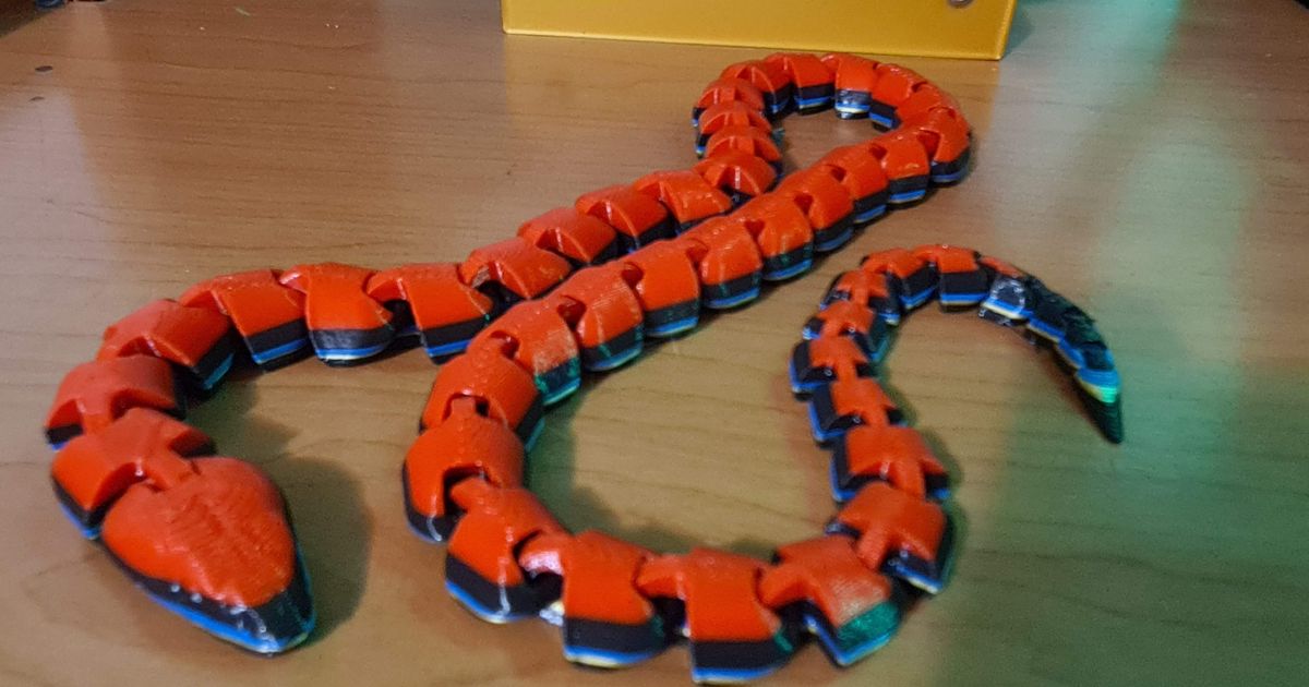 3D Printed Articulating Snake – The Creation Circus