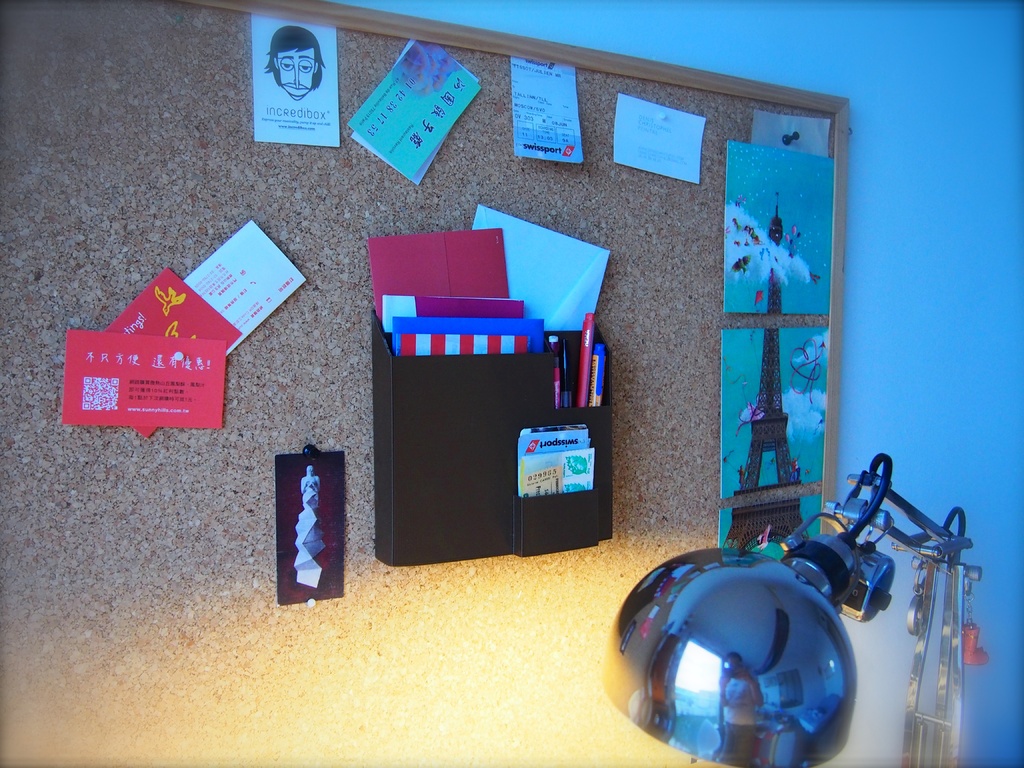 Small Letter Organizer with pen and small items compartment - on wall