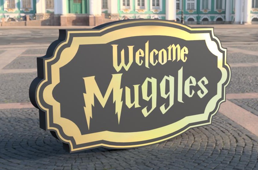 Sign Welcome Moggles Harry Potter