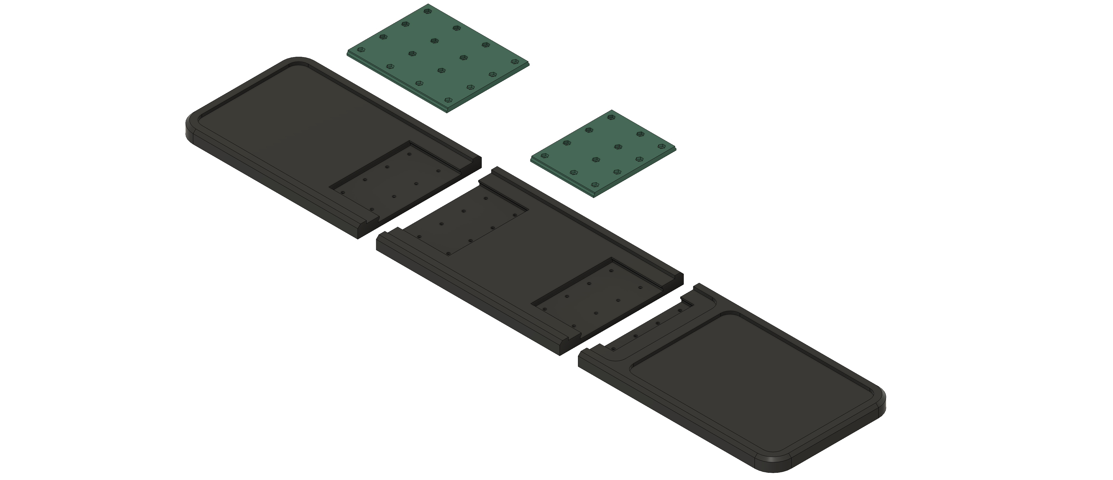 Apple Keyboard + TrackPad holder (3 part variant)