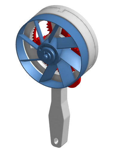 hand fan with planetary gear