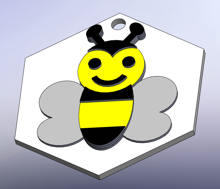 bee keychain