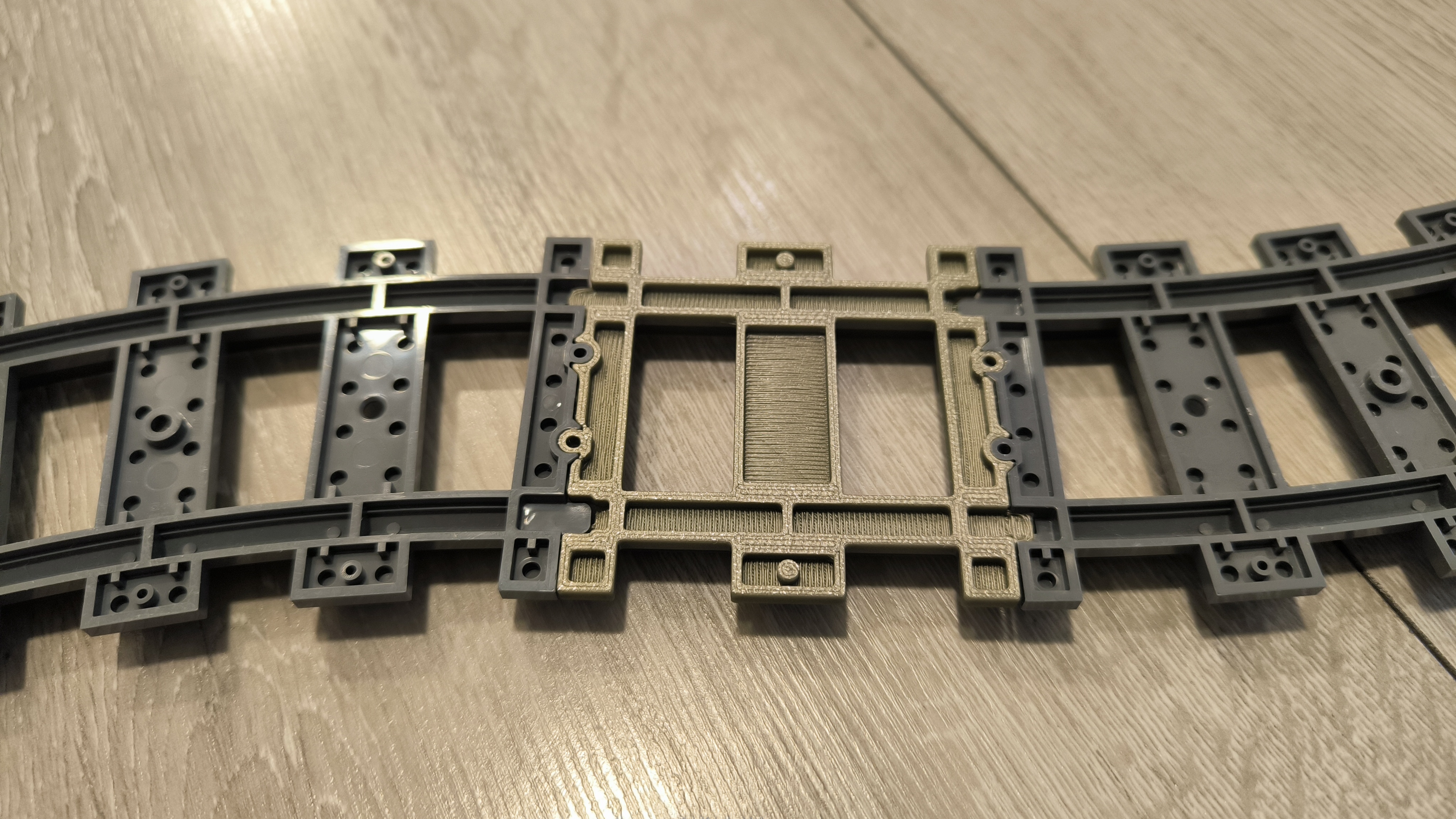 Lego train Straight track rail half by HribaDesign Download free