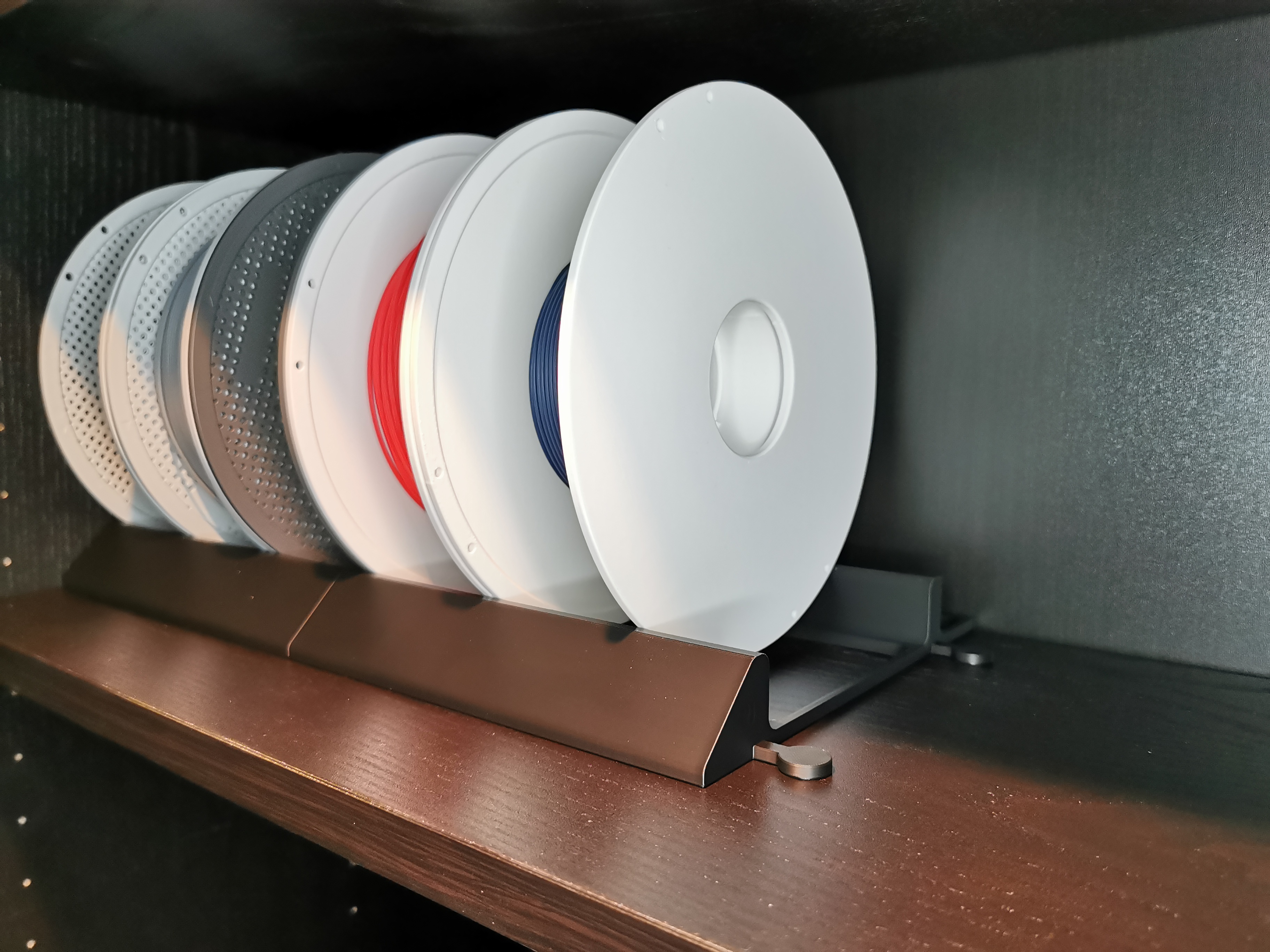 Bookshelf Spool Holders