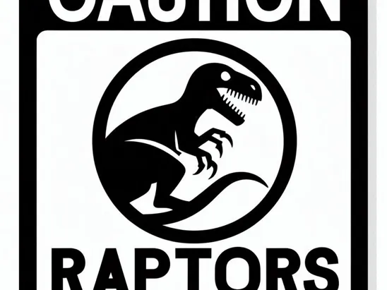Sign: CAUTION RAPTORS