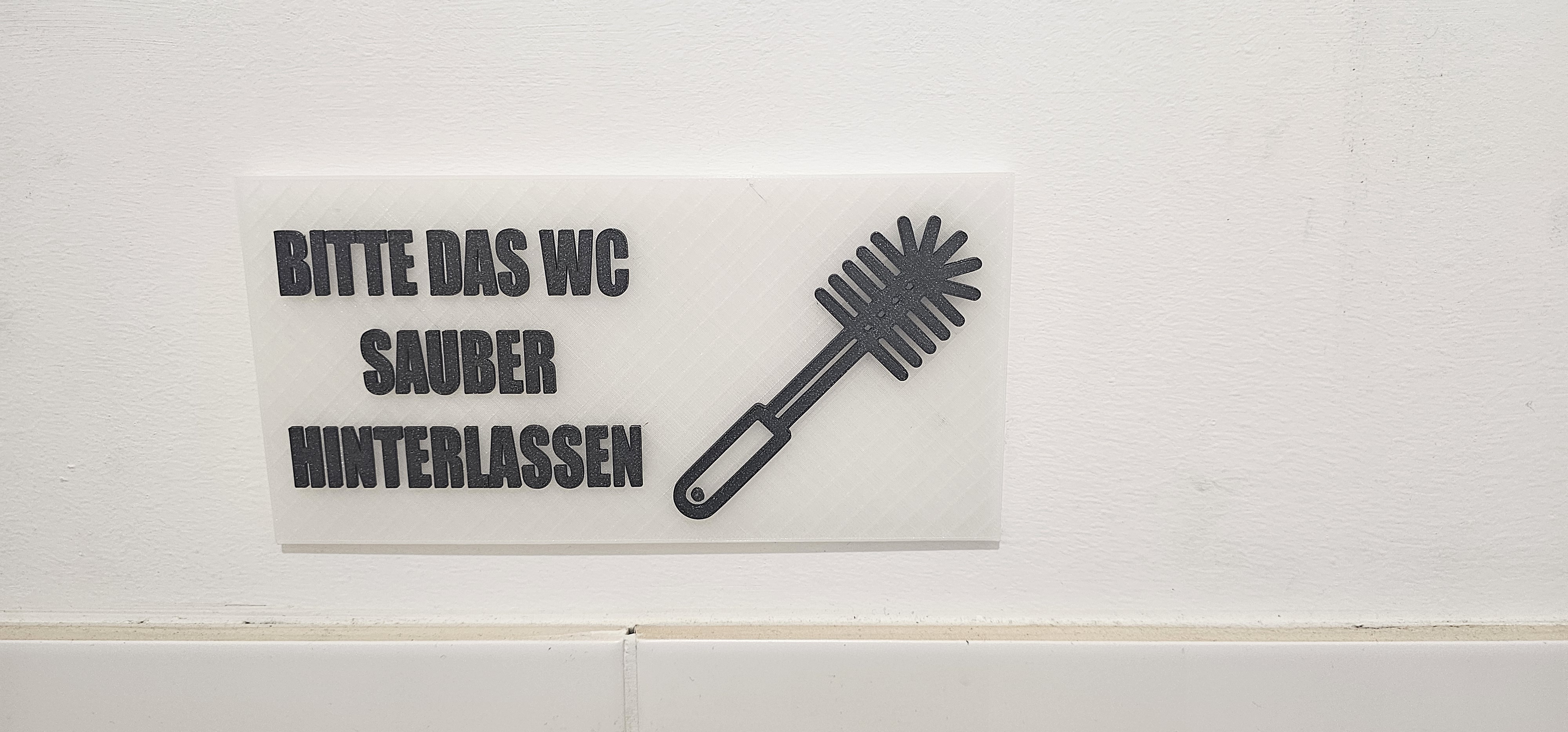 Bitte WC Sauberhalten Schild / Keep Toilet Clean Sign