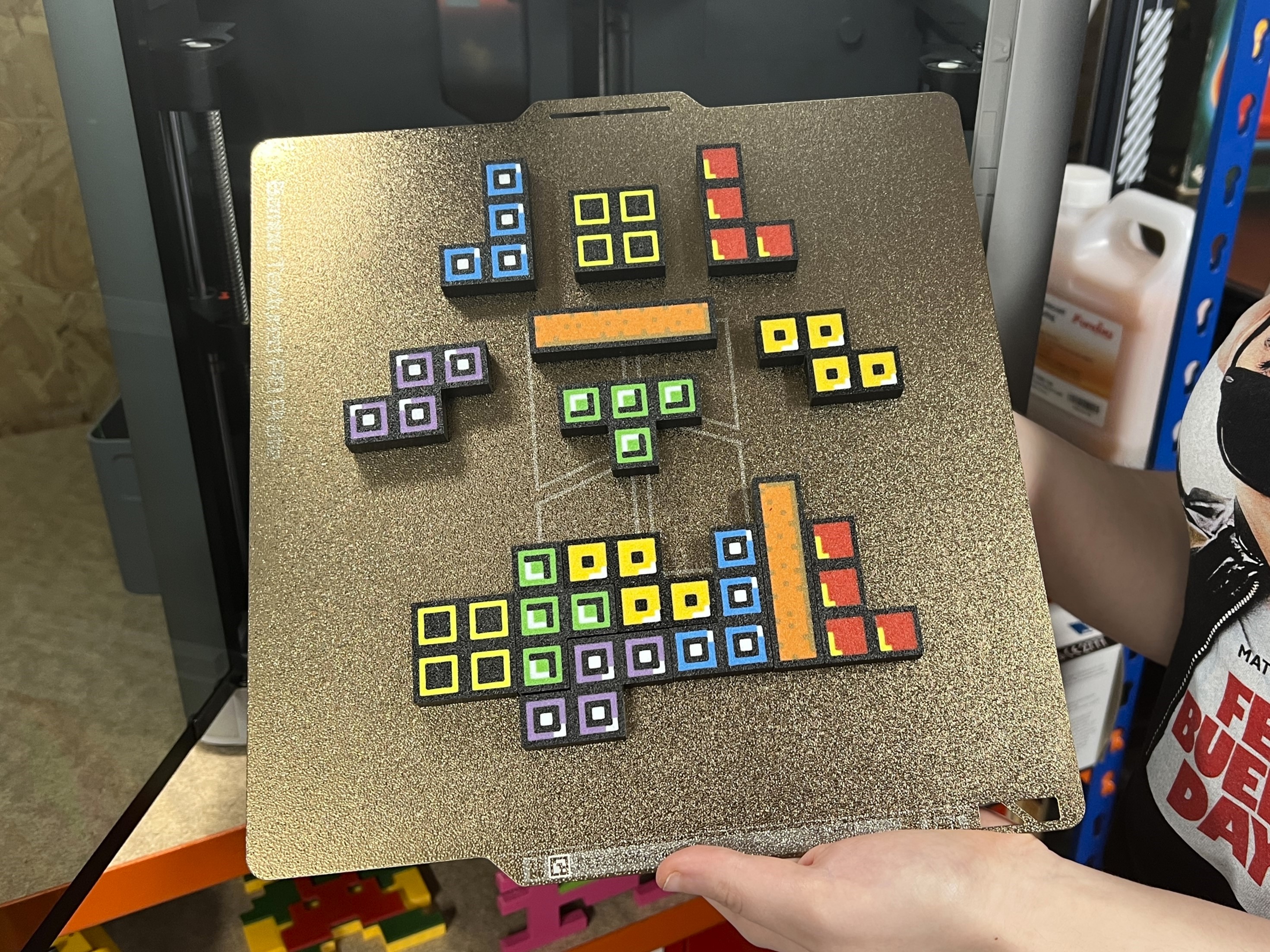 Multi Color Tetris Tetromino Magnets (7-designs)