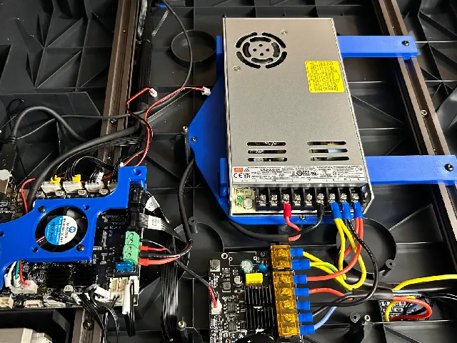 SV08 Meanwell LRS350 Power Supply Mount - No wiring modification edition