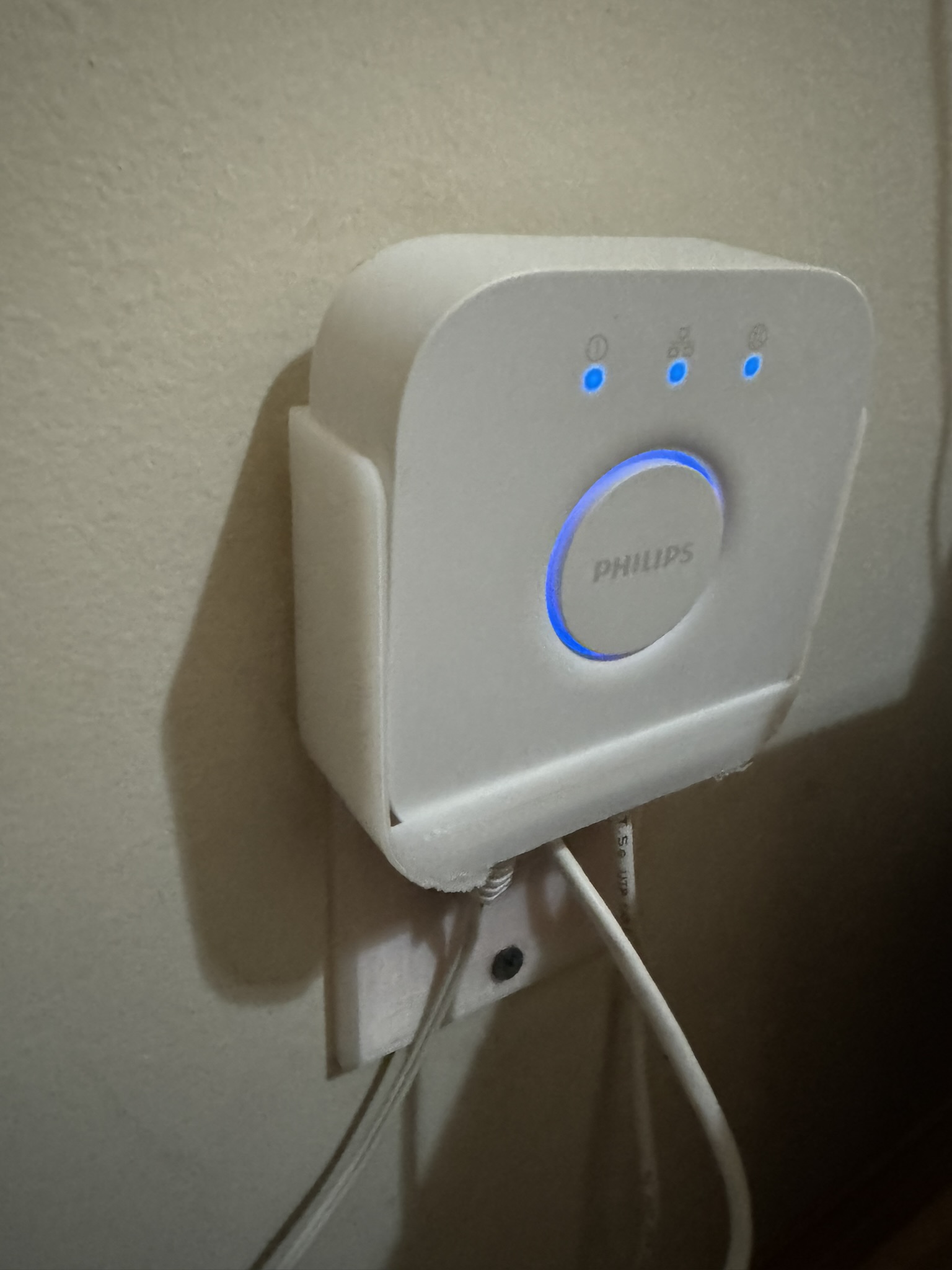 Hue Bridge Ethernet wall plate mount