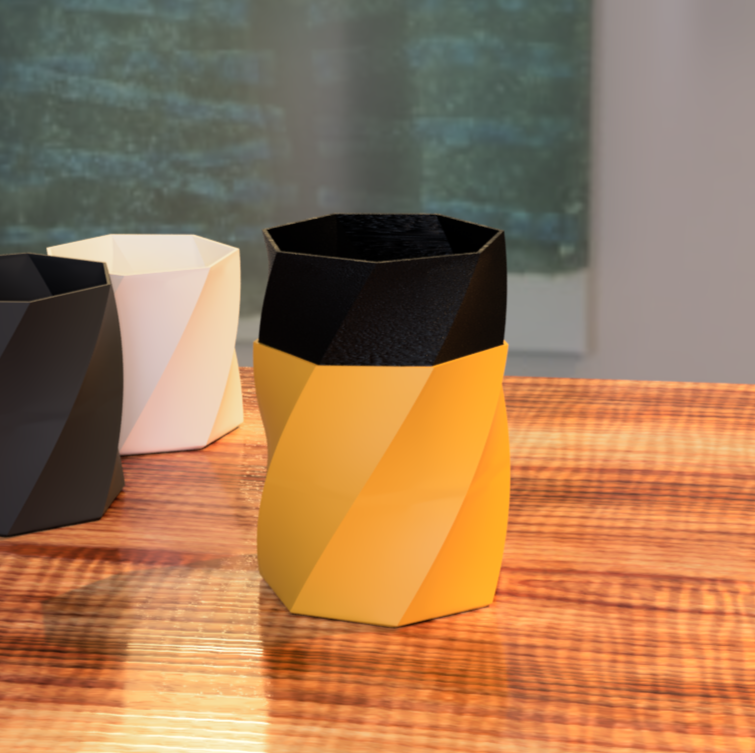 Dual Color Twisting Vase (for single extruder machines)