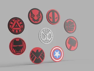 Marvel Coaster Set by LeTTDesign | Download free STL model | Printables.com