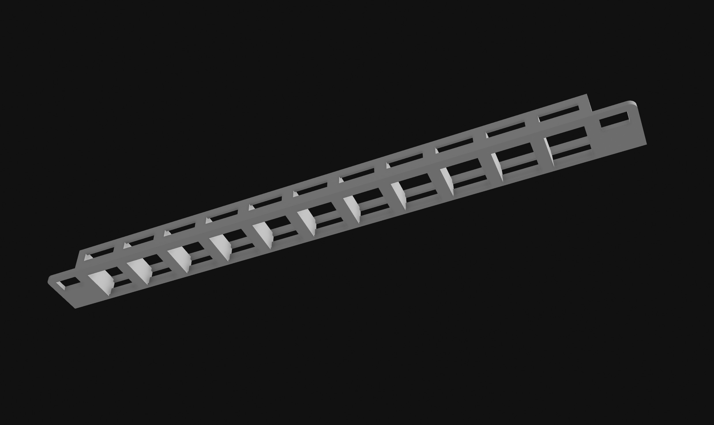 Super Slim 11-Port Keystone Panel for 10 inch Rack