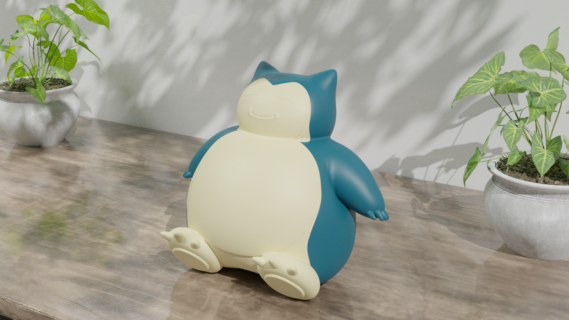 Pokemon Snorlax Single Extruder - Dual Color 3D model thumbnail