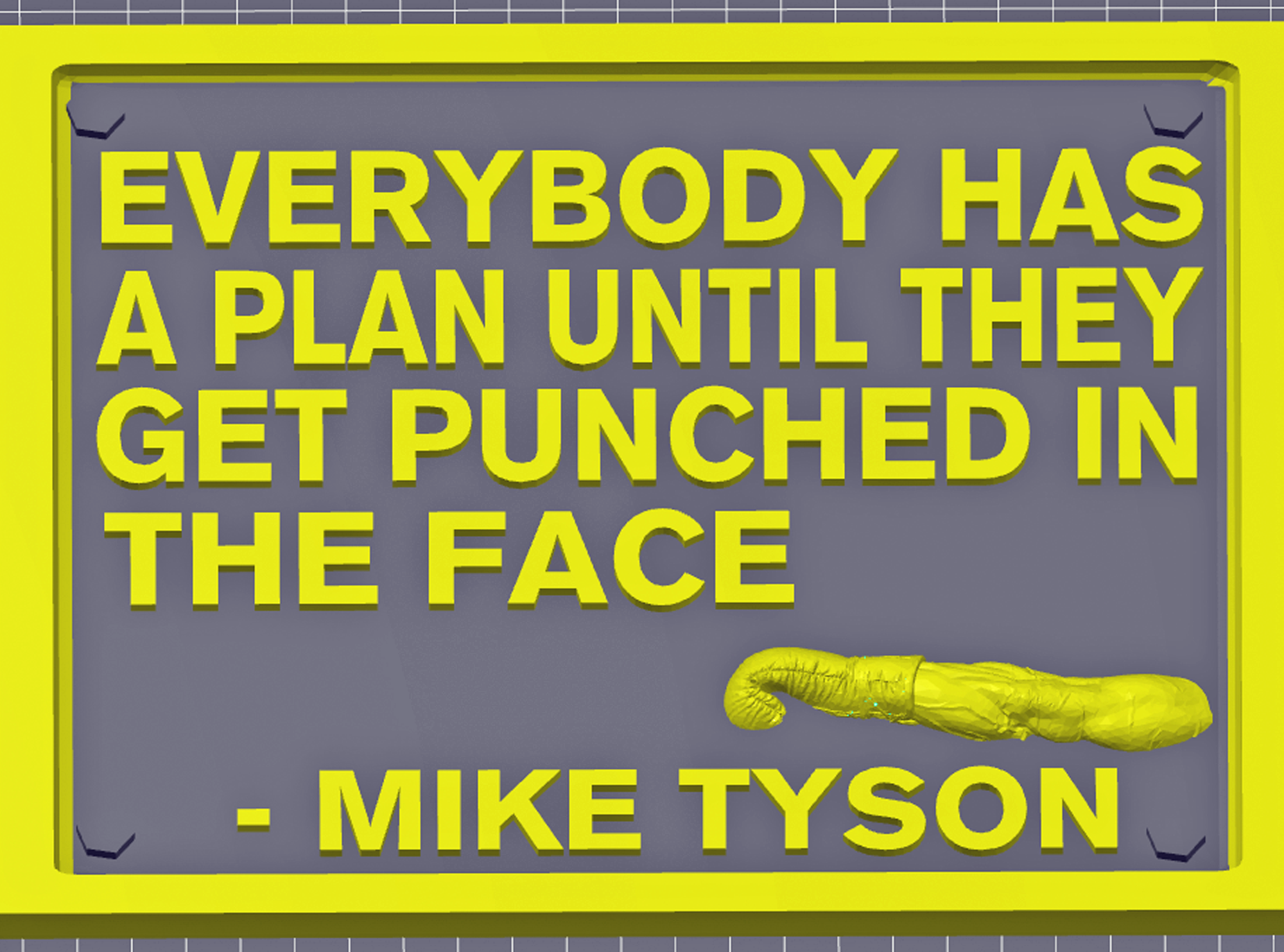 Mike Tyson | 3D Quote | Plaque Sign