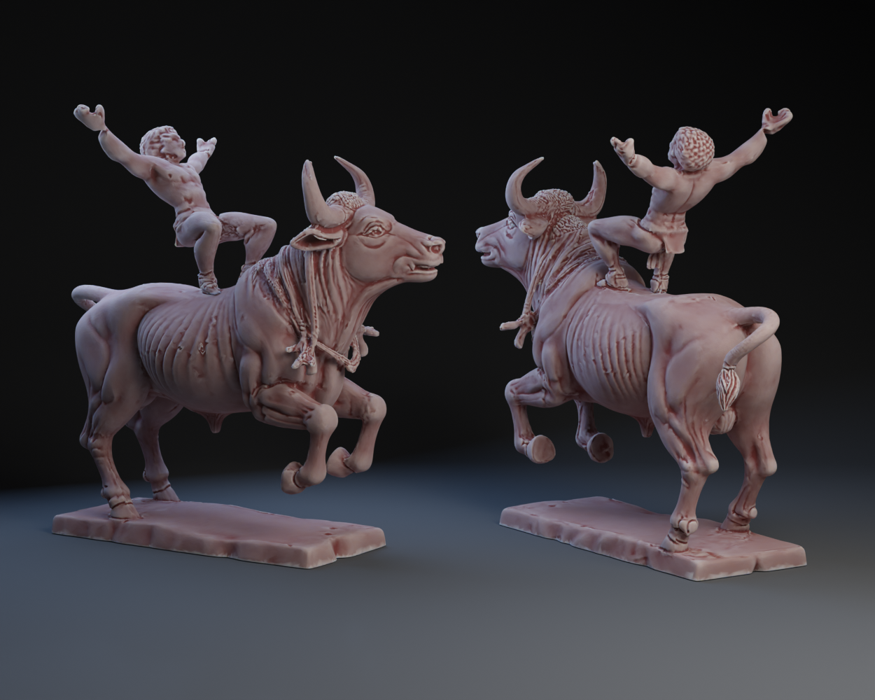 Minoan Bull Leaper Statue