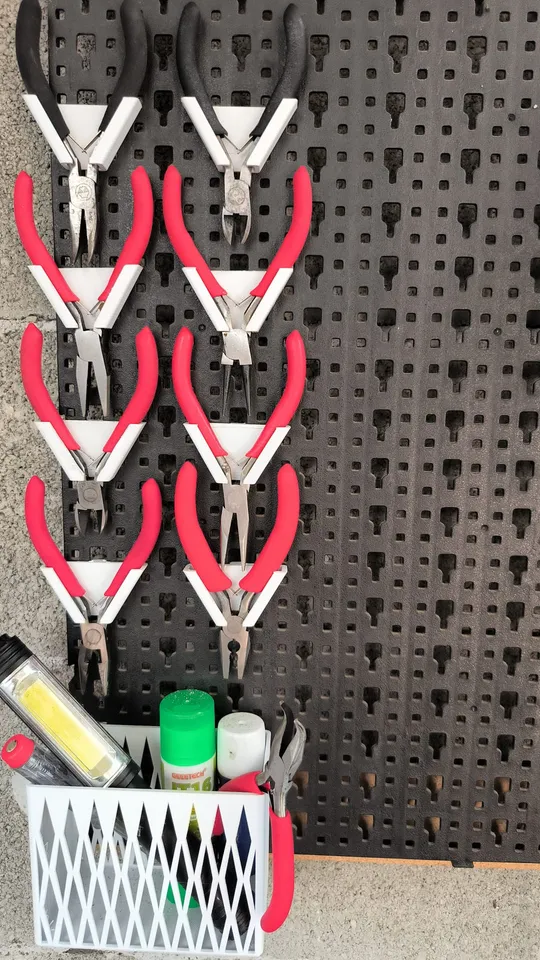 Organizer Da Parete Per Utensili 3 Pezzi - Porta Cacciaviti E Pinze In Metallo Grigio - 3