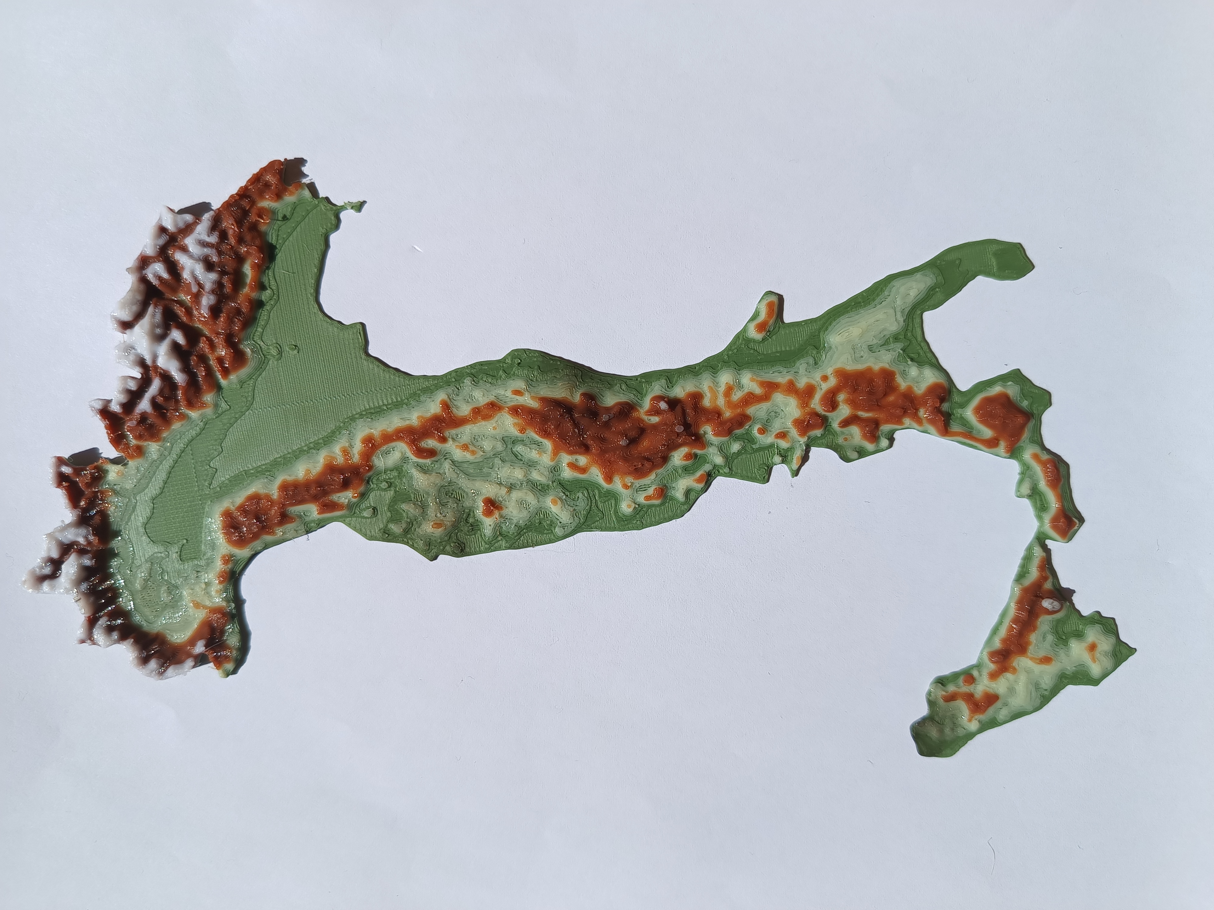 Terrain Map - Colored - Italy