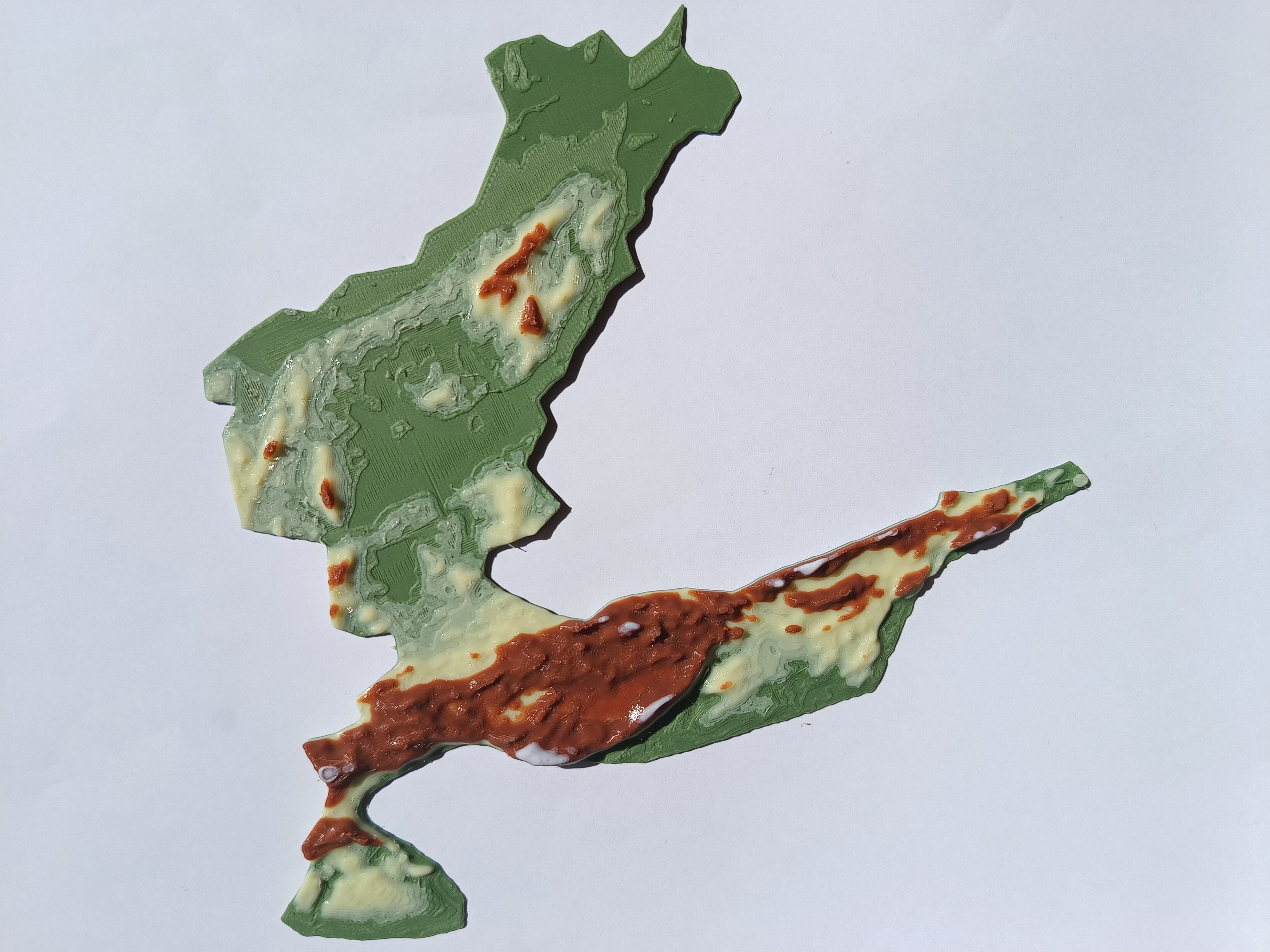 Terrain Map - Colored - Croatia