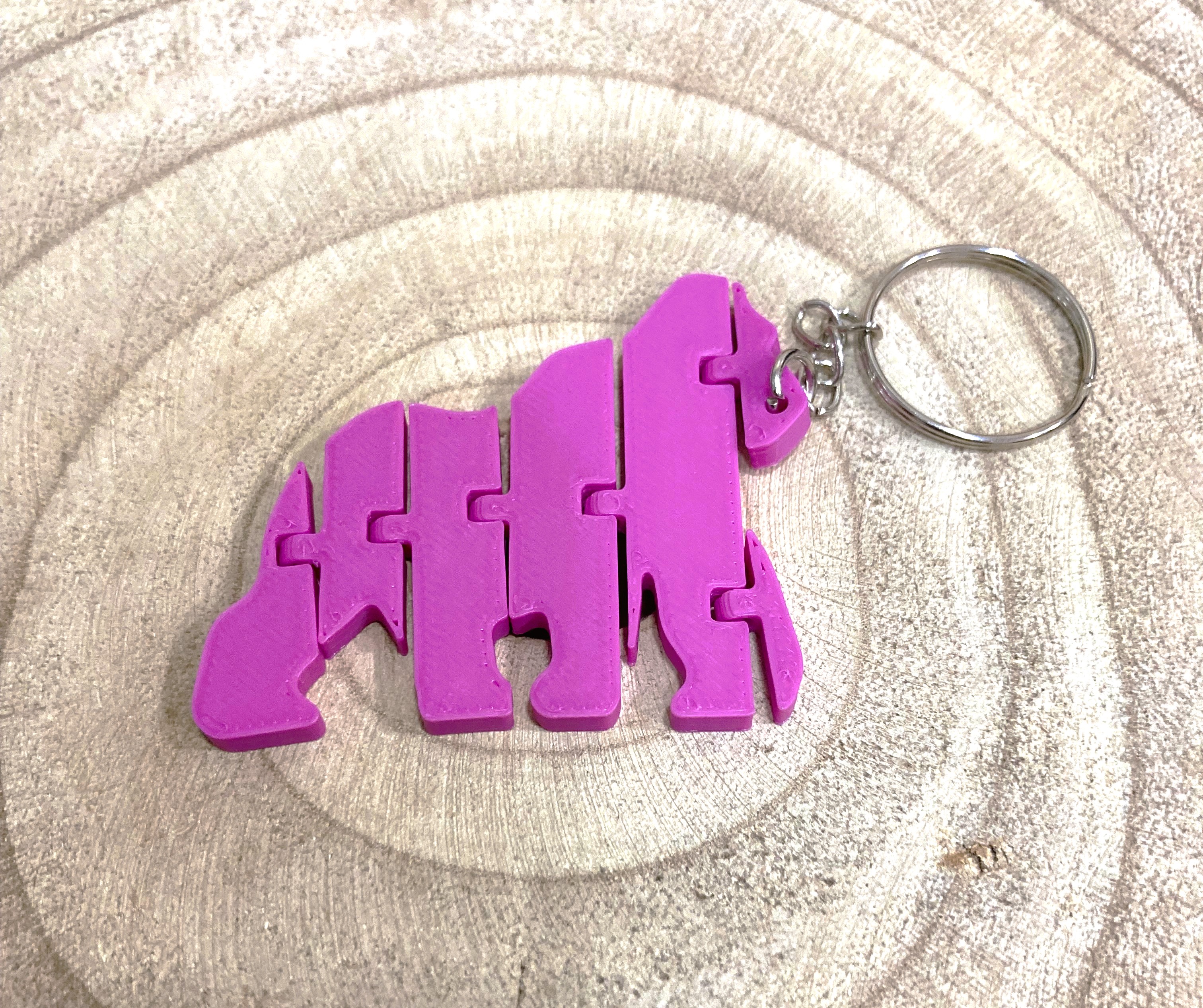 Articulated gorilla keychain