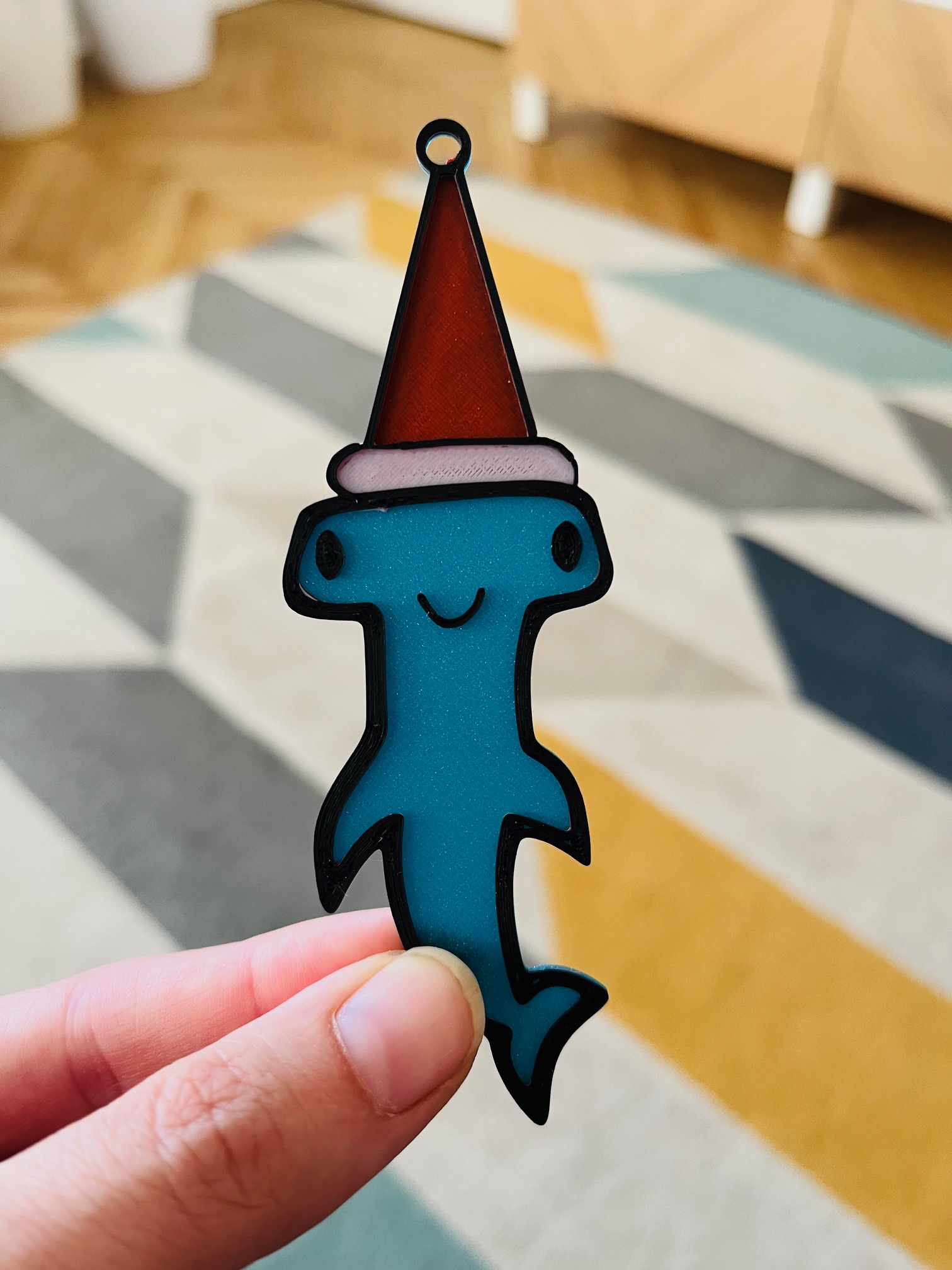Hammerhead shark Christmas Ornament / Decoration (single extruder)
