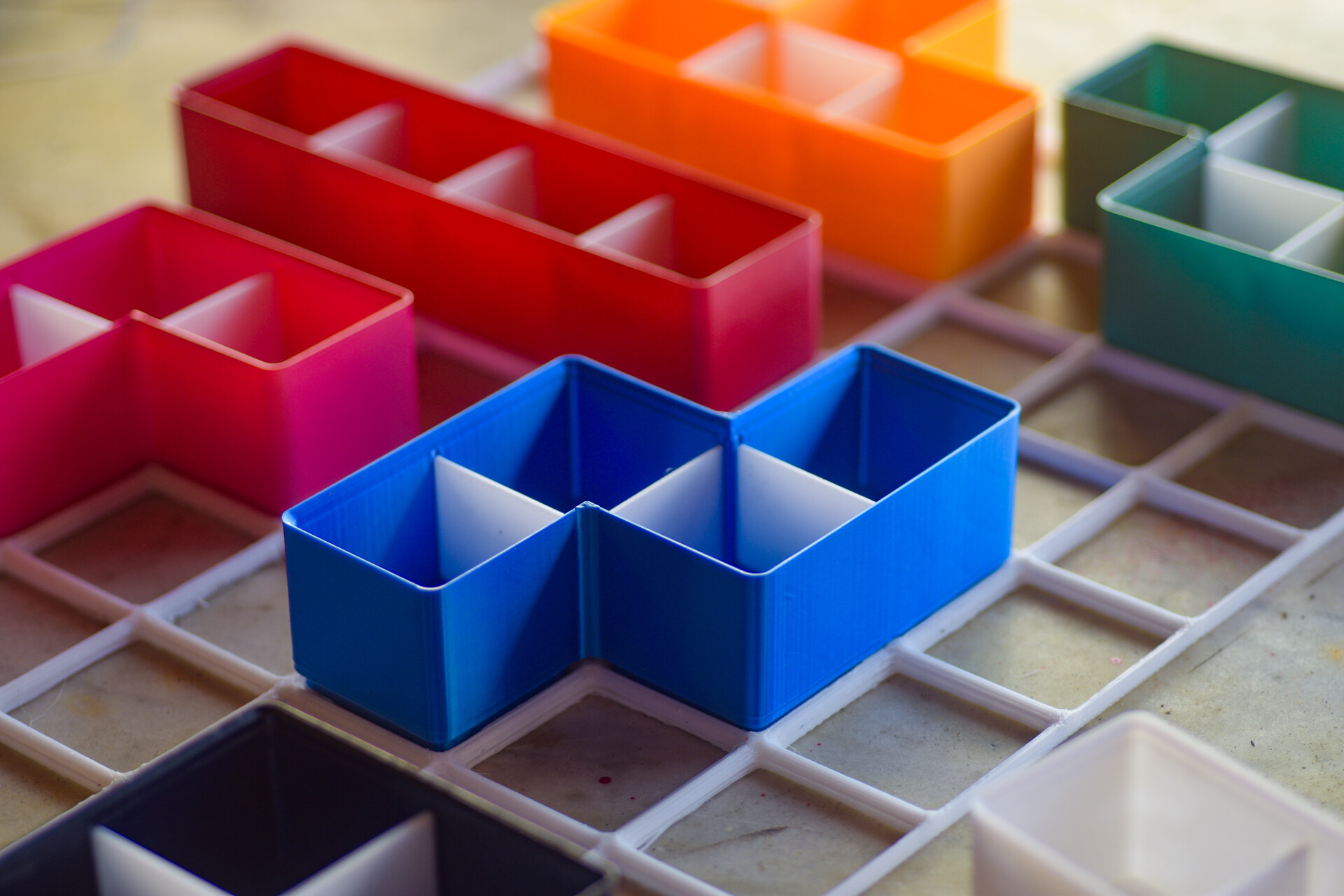 Gridfinity Tetrominoes Bins (Tetris) - Z- (7/7), removable dividers, stackable