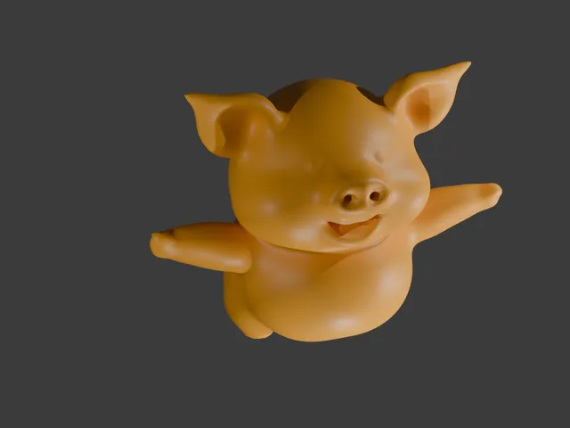 cute happy pig