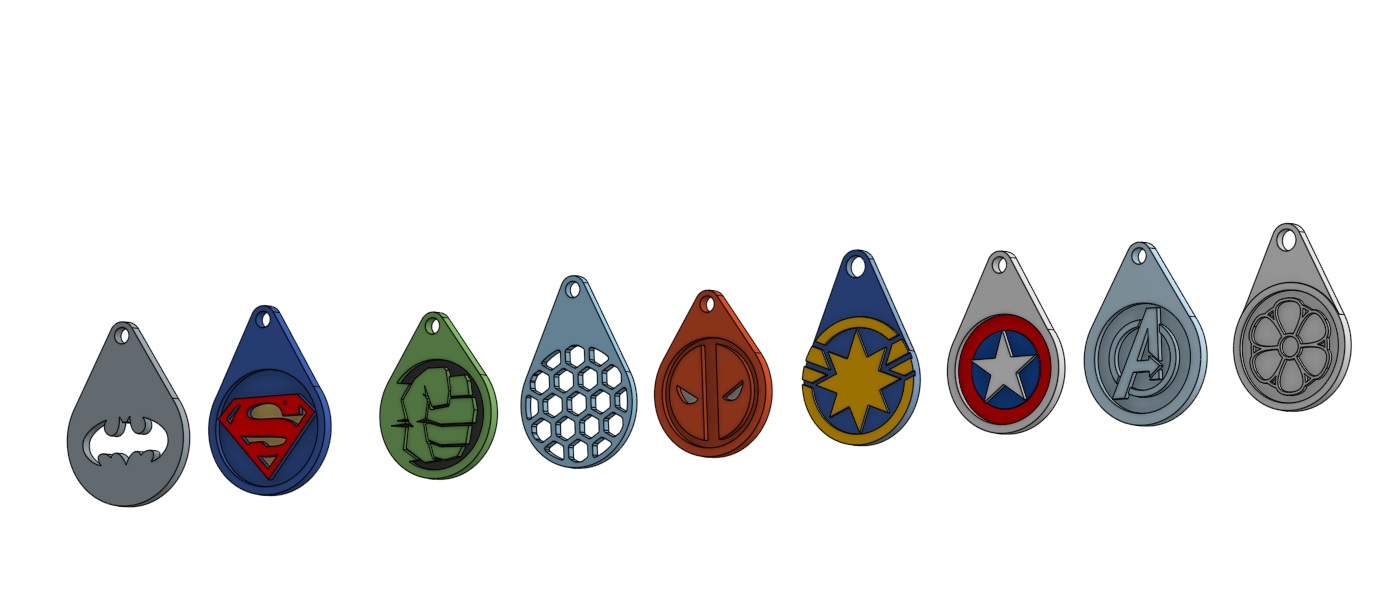 Shopping cart coins/tokens keychain collection