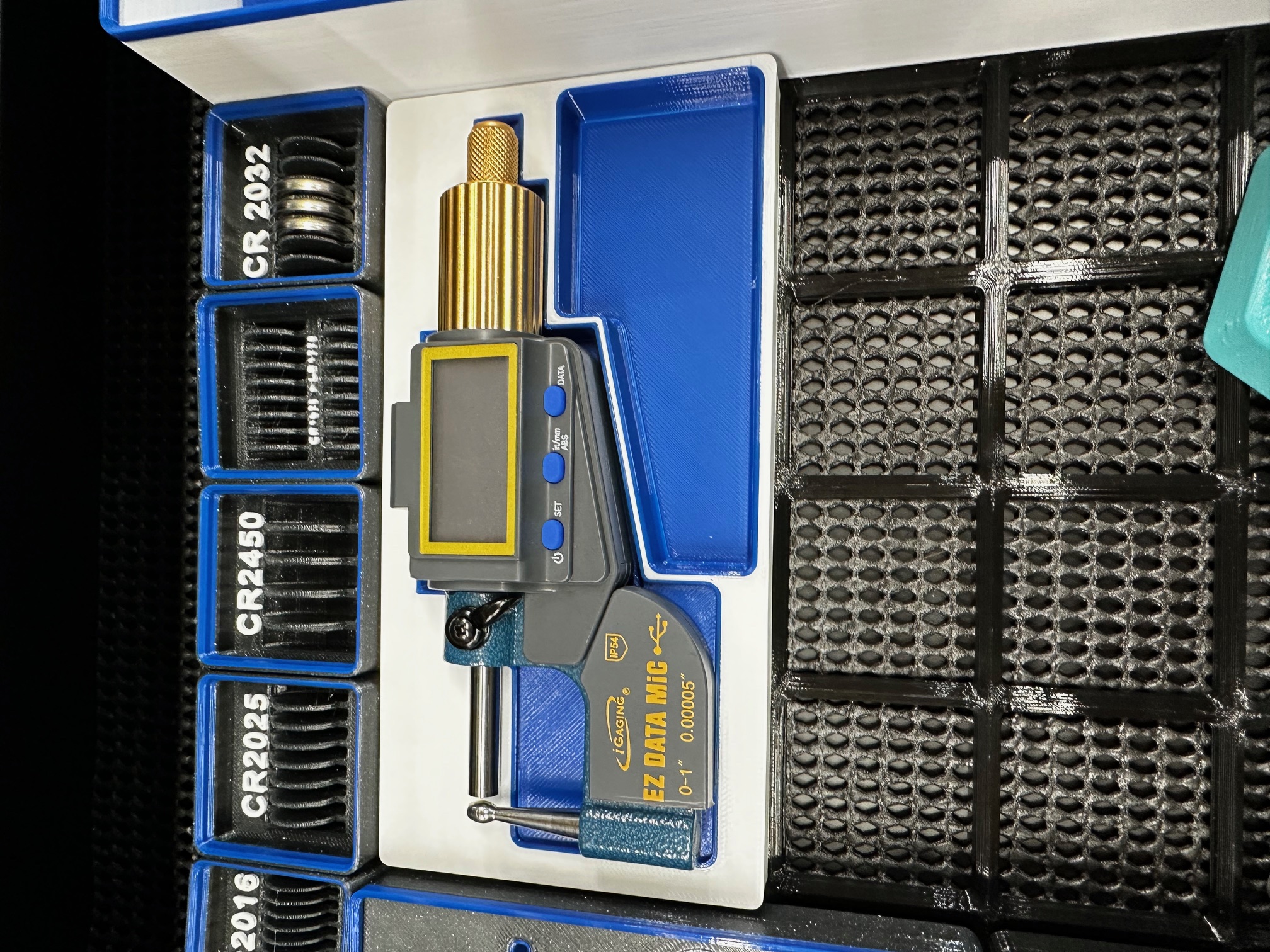 iGaging tube micrometer Gridfinity tray