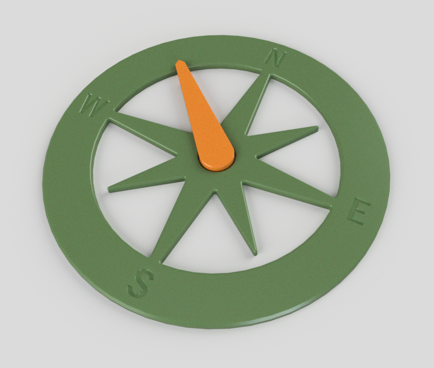 Compass with indicator