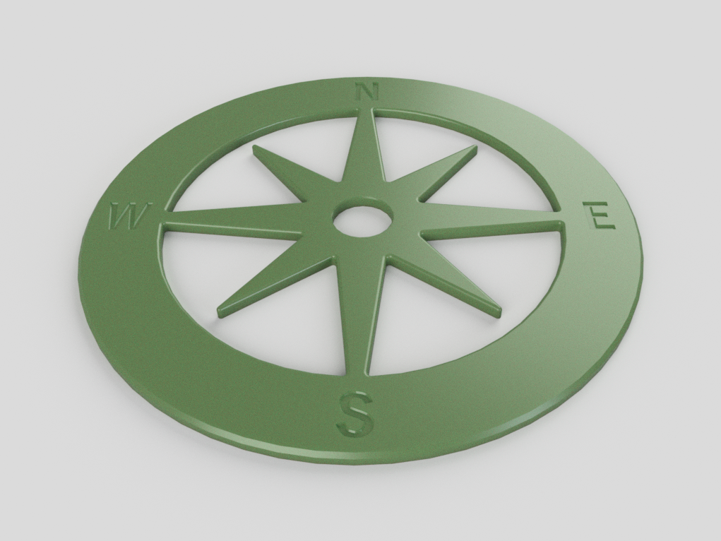 Miniatura 2 do modelo 3D Compass with indicator