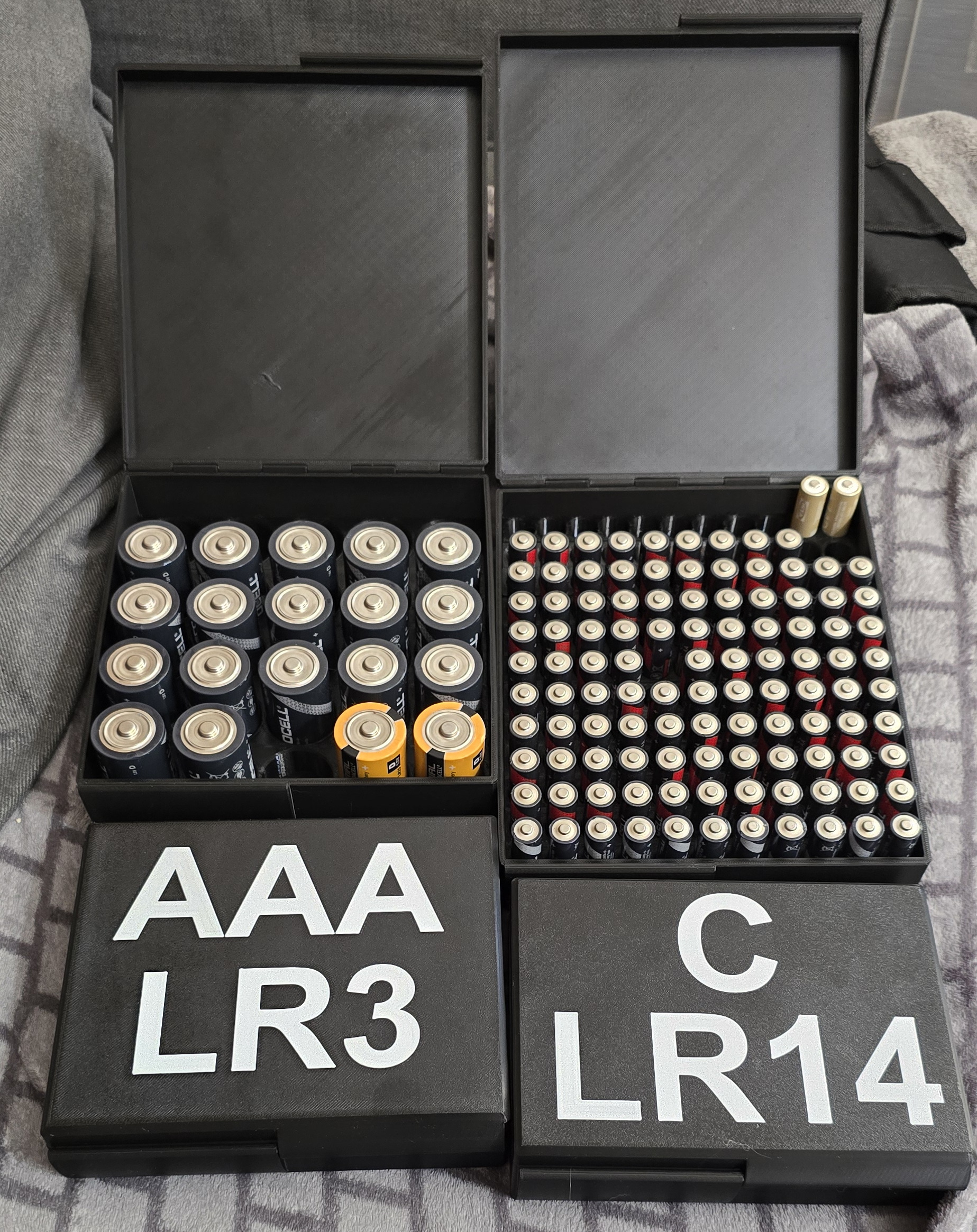 Battery storage box (AAA, AA, C, D)