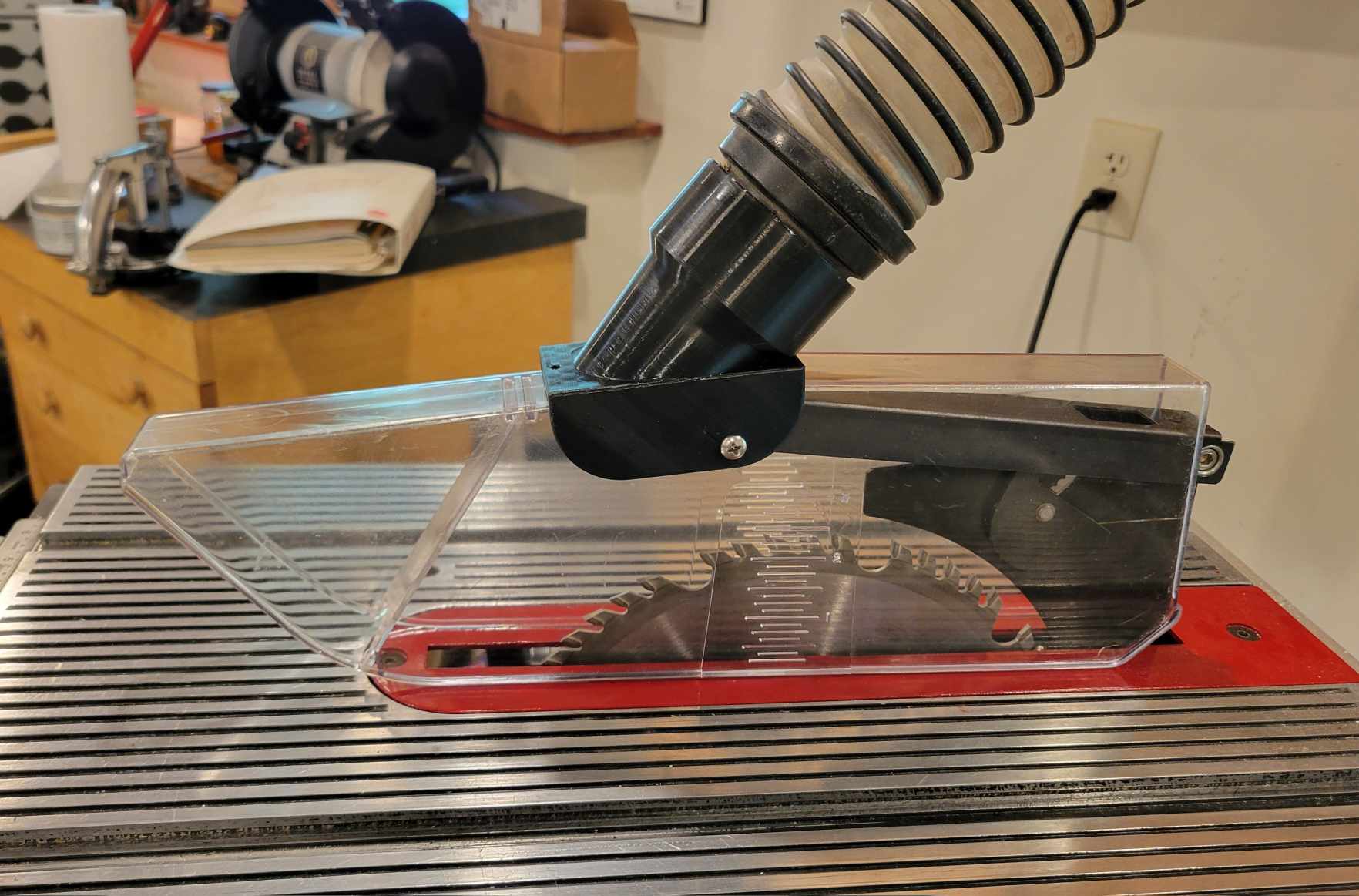 Shopsmith Overhead Saw Guard Dust Collection Adapter