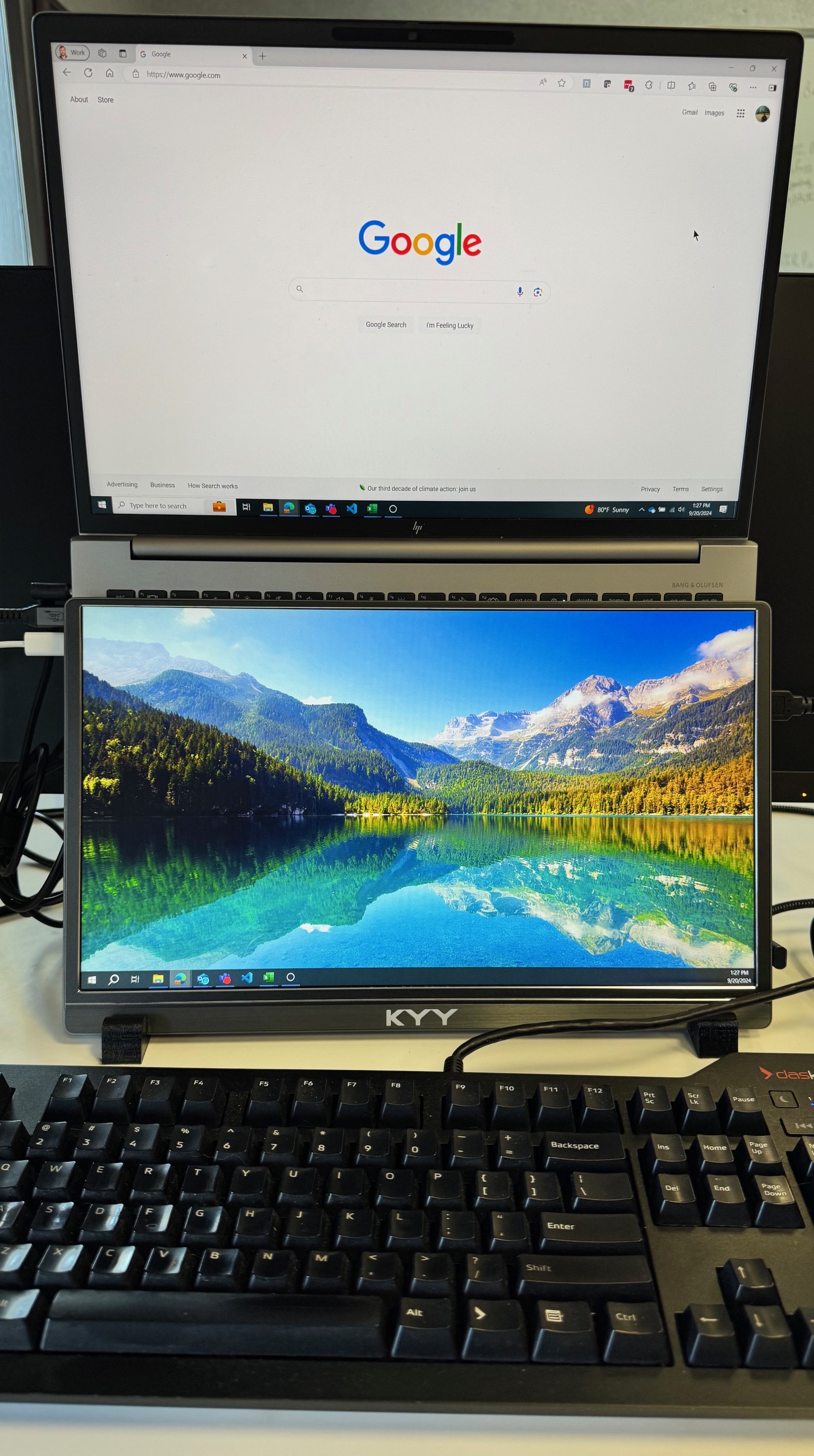 Laptop and portable monitor stand