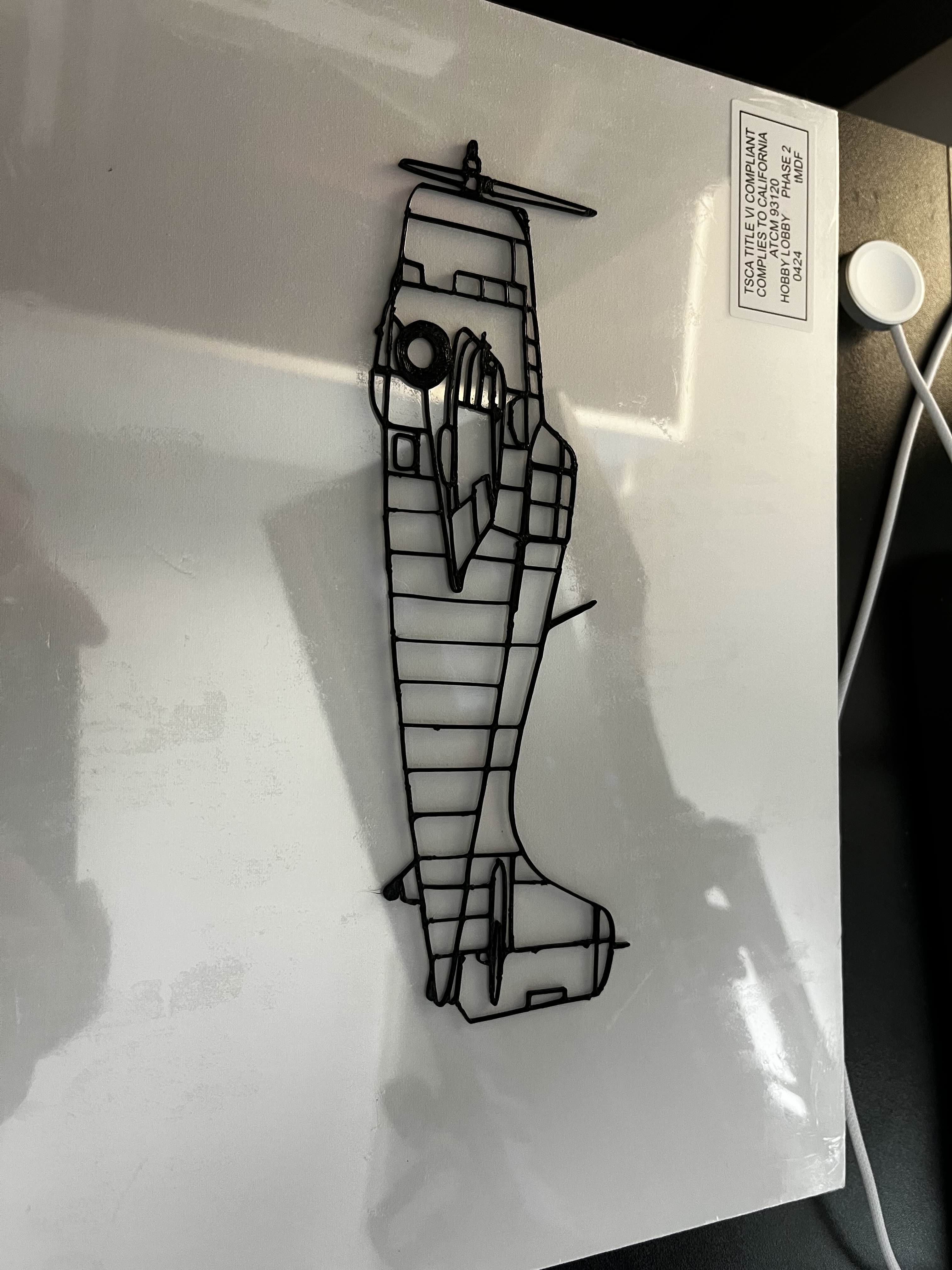 Grumman F4F Wildcat Line Art