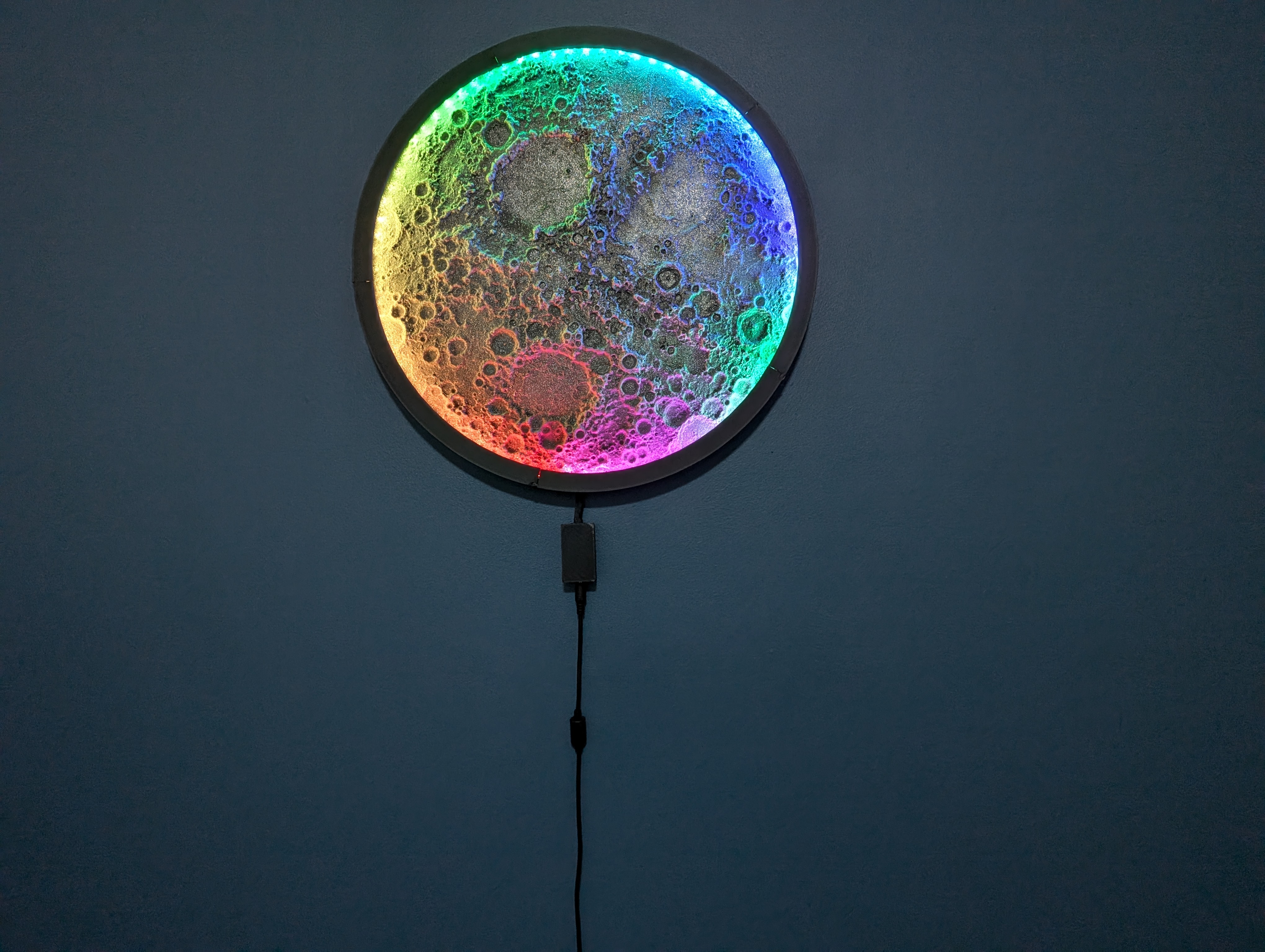 Illuminated moon wall lamp - Remix 3D model thumbnail